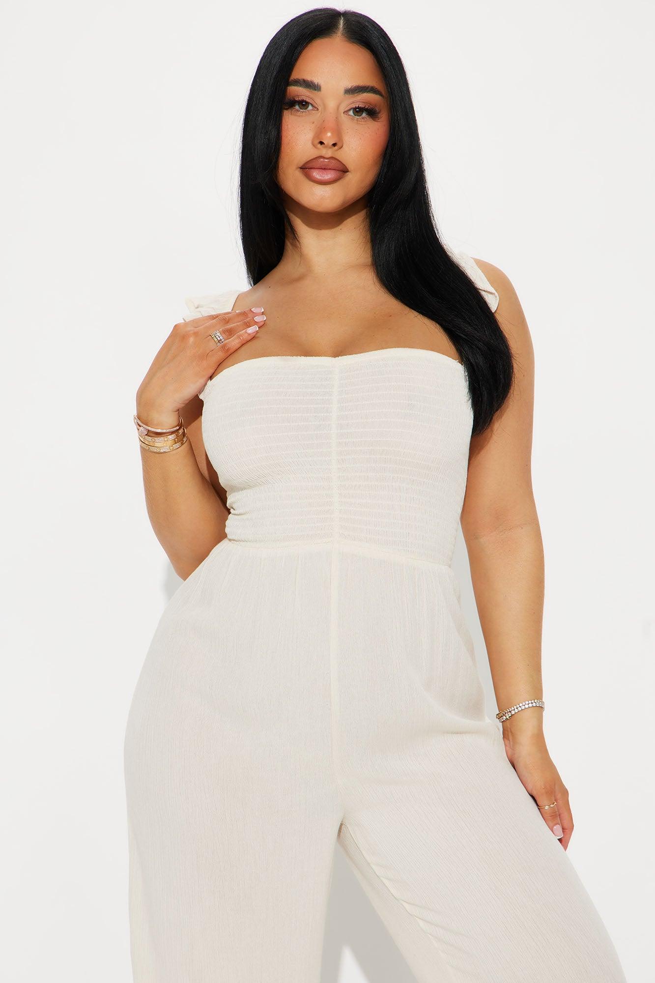 It's Been Arranged Gauze Jumpsuit - Off White Product Image