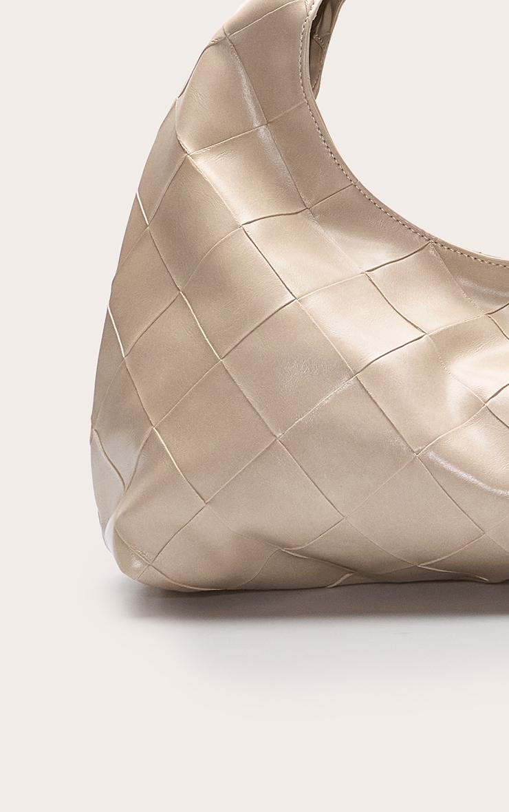 Cream Oversized Weave Large Tote Bag Product Image