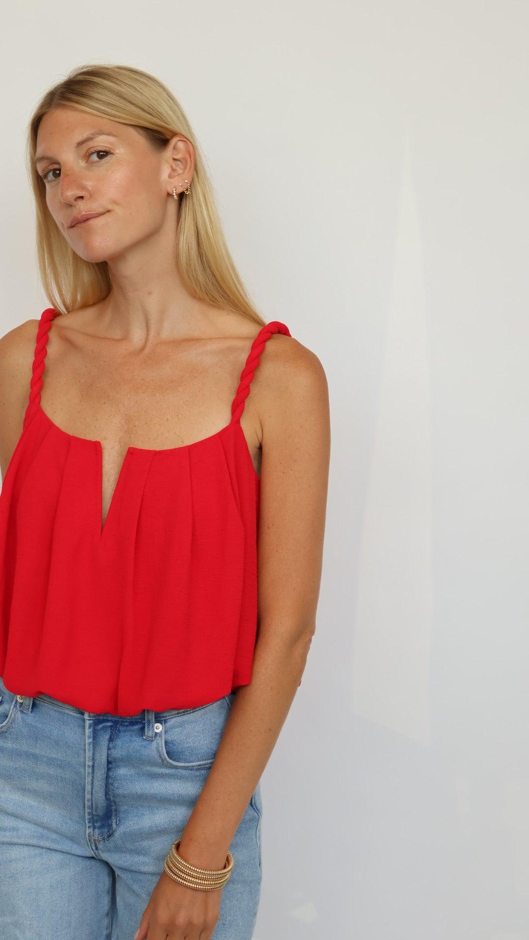 Bubble Braided Strap Top Product Image