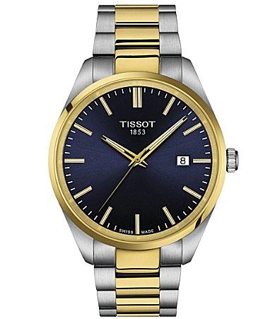 Tissot Mens Classic Collection Pr 100 Two Tone Stainless Steel Bracelet Watch Product Image