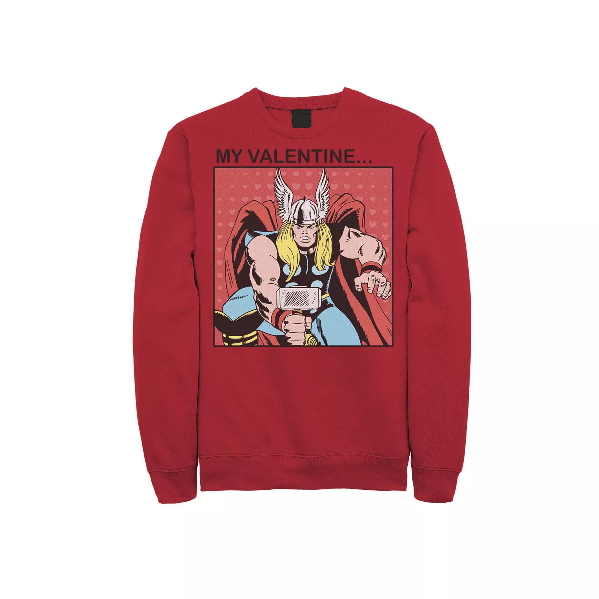 Men's Marvel Thor My Valentine Comic Sweatshirt,  Product Image