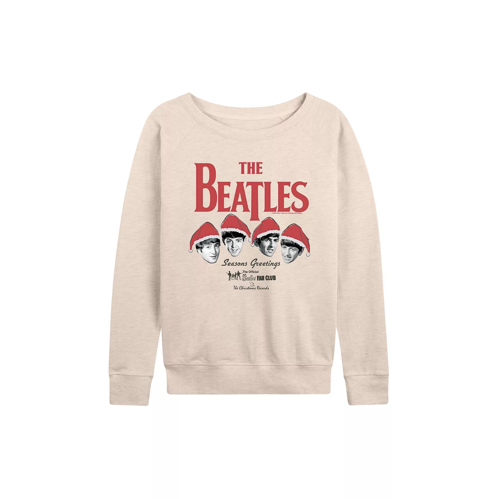 Women's The Beatles Christmas Seasons Greetings French Terry Long Sleeve Tee,  Product Image