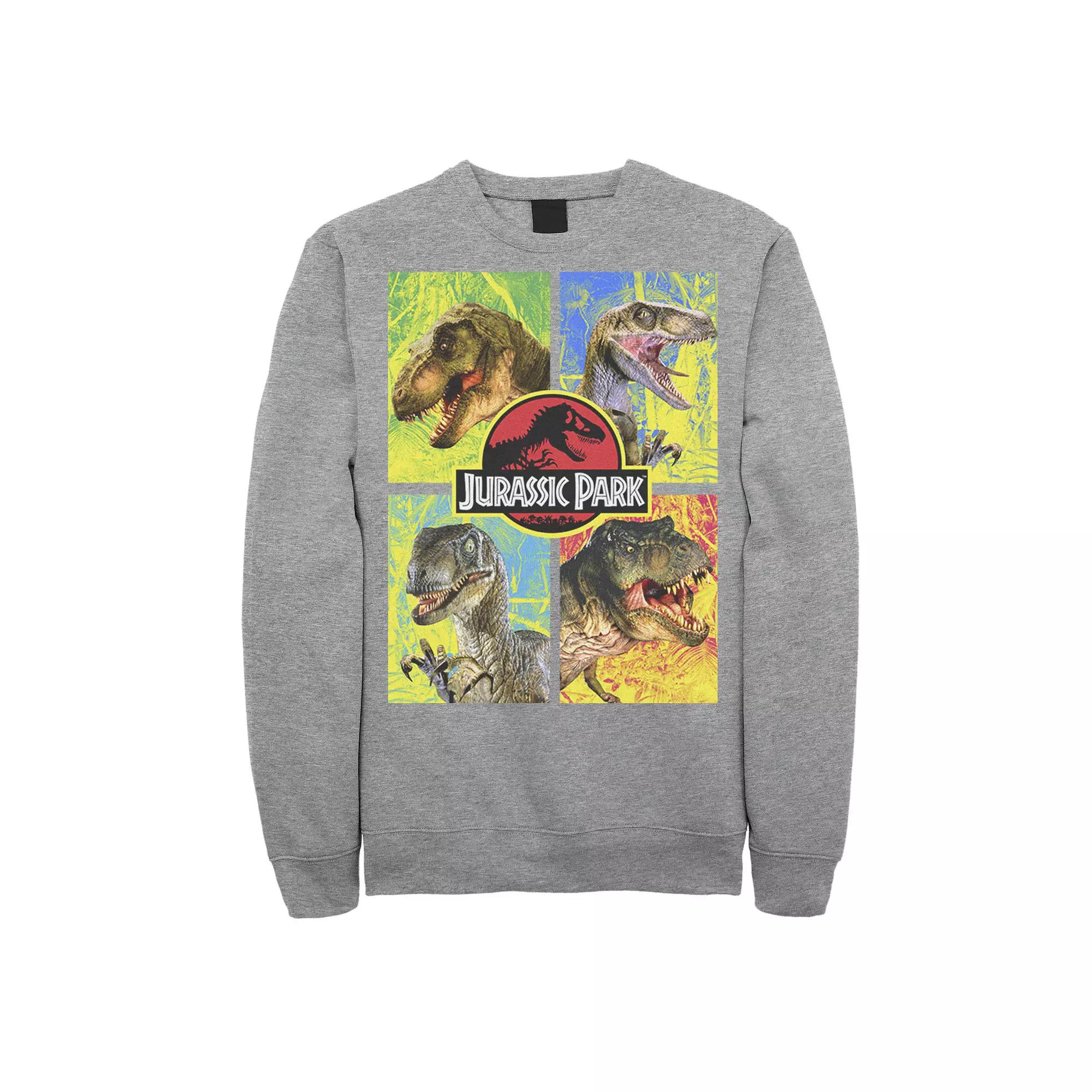 Men's Jurassic Park Four Different Dinosaur Faces Sweatshirt,  Product Image