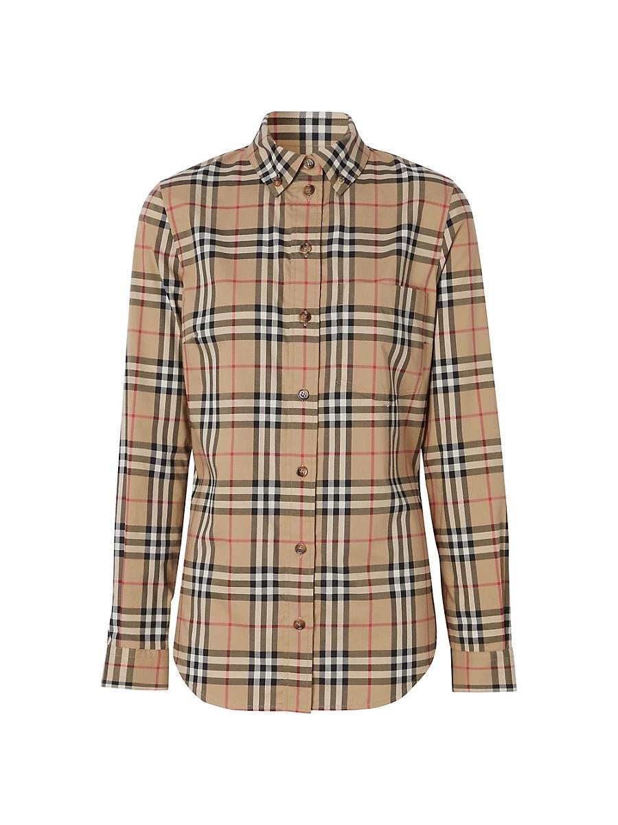 Womens Archive Check Button-Down Shirt Product Image