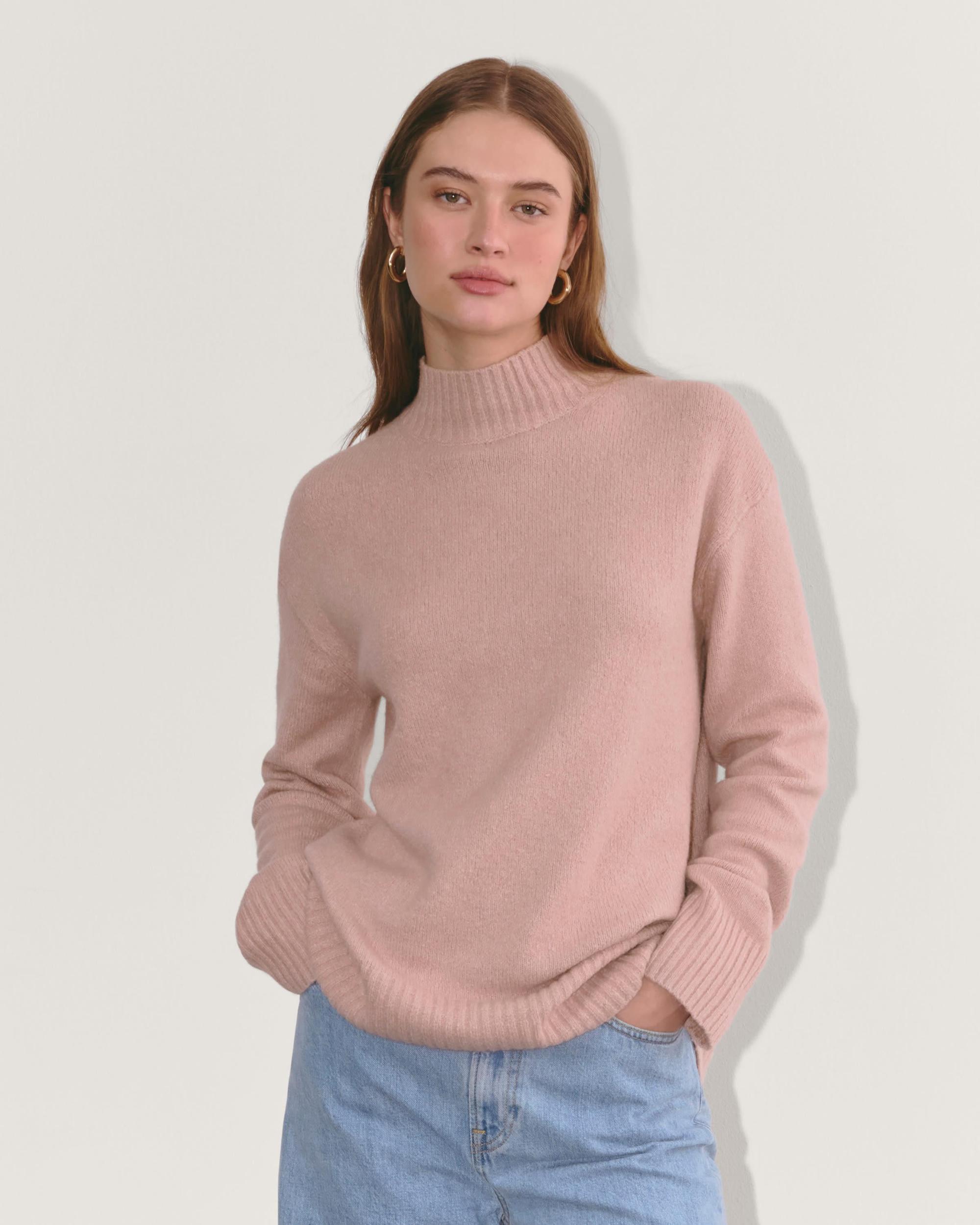 Womens Mockneck Sweater in Plush Cotton by Everlane Product Image
