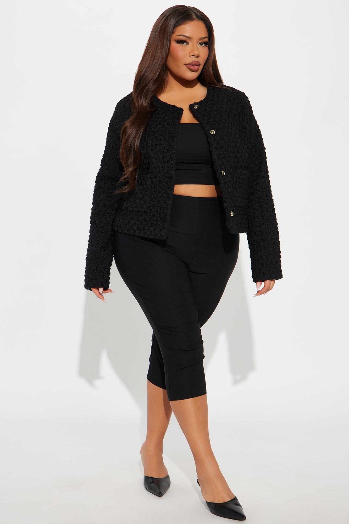 Beverly Hills Tweed Jacket - Black Female Product Image