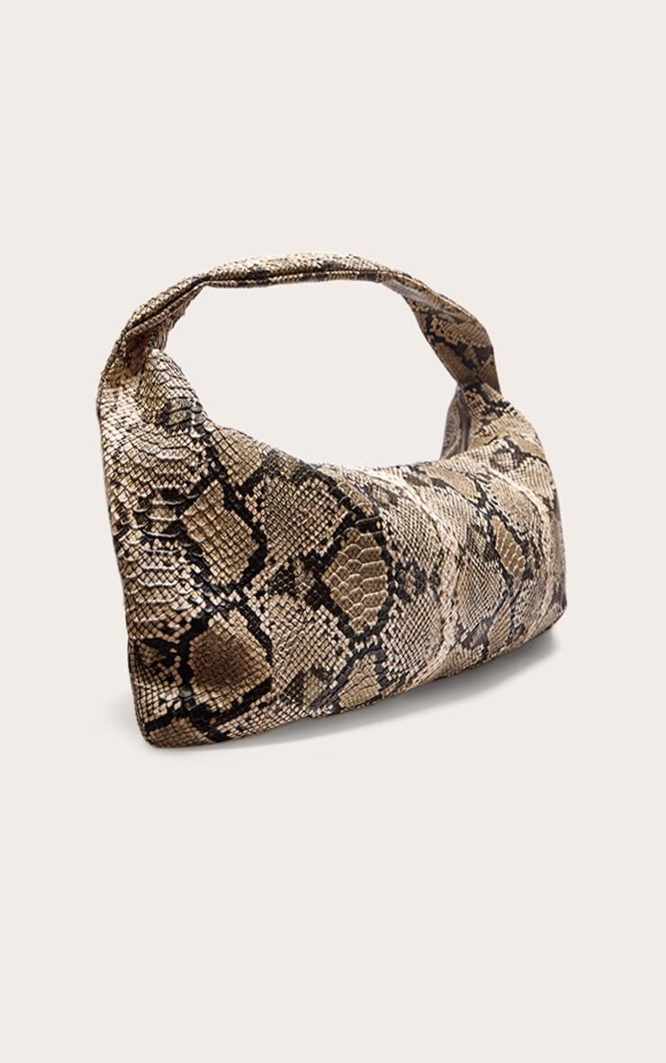 Snake Print Oversized PU Tote Product Image