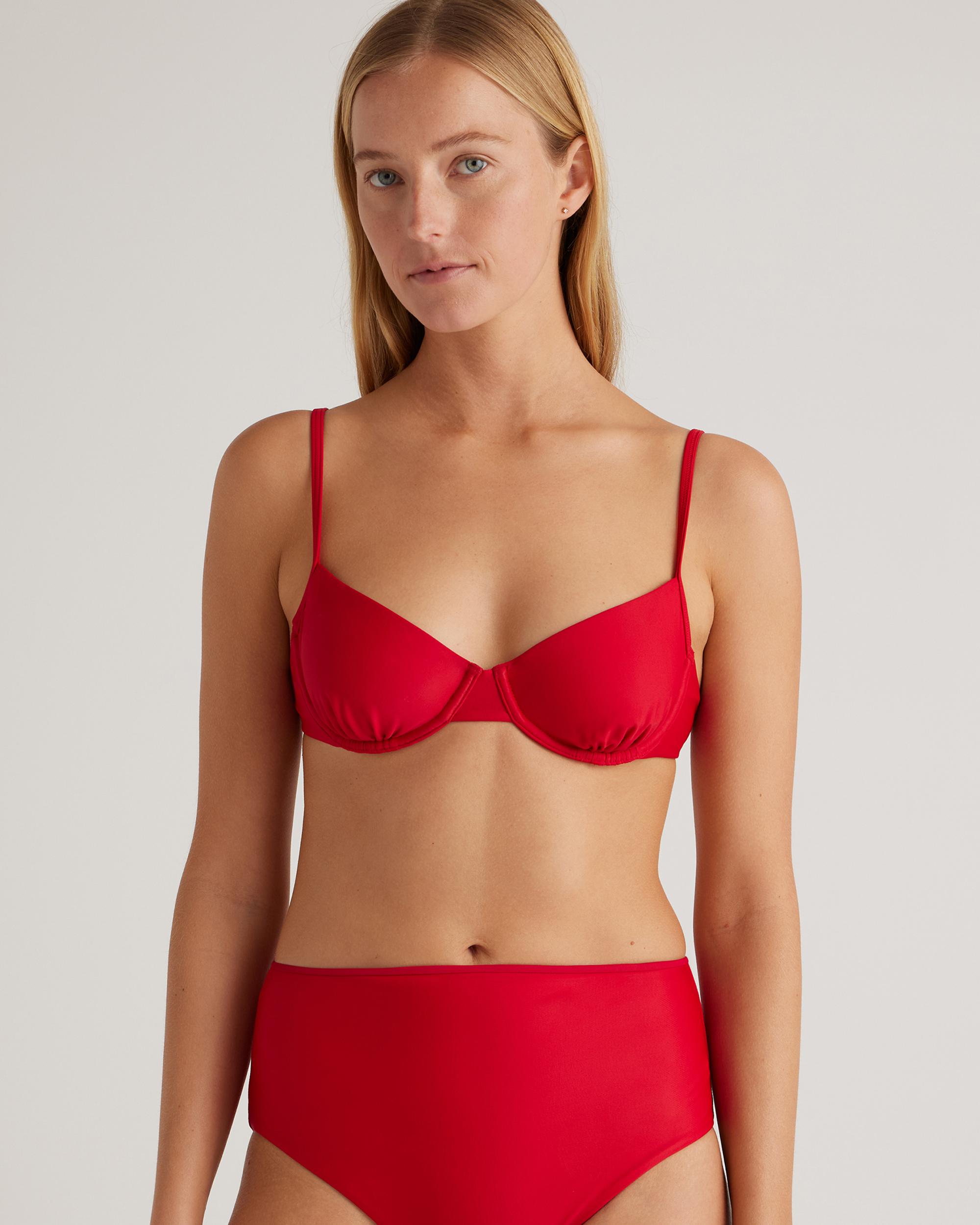 Quince | Women's Italian Demi Bikini Top 78% Recycled Polyamide, 22% Spandex Product Image