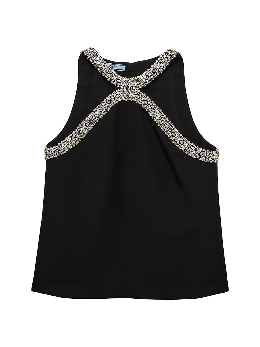 Womens Embroidered Cady Top Product Image