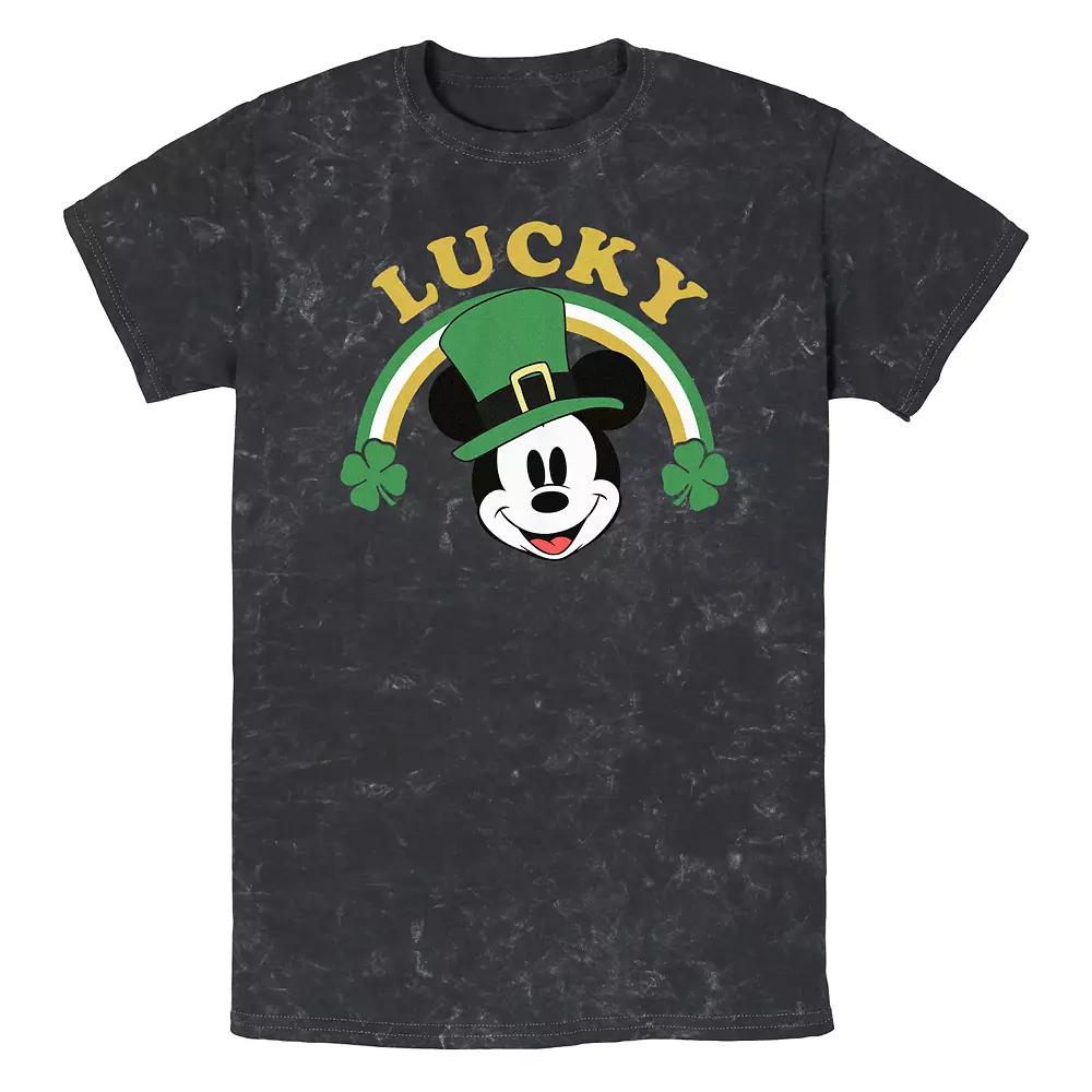 Disney's Mickey Mouse Lucky Irish Mineral Wash Men's Graphic Tee,  Product Image