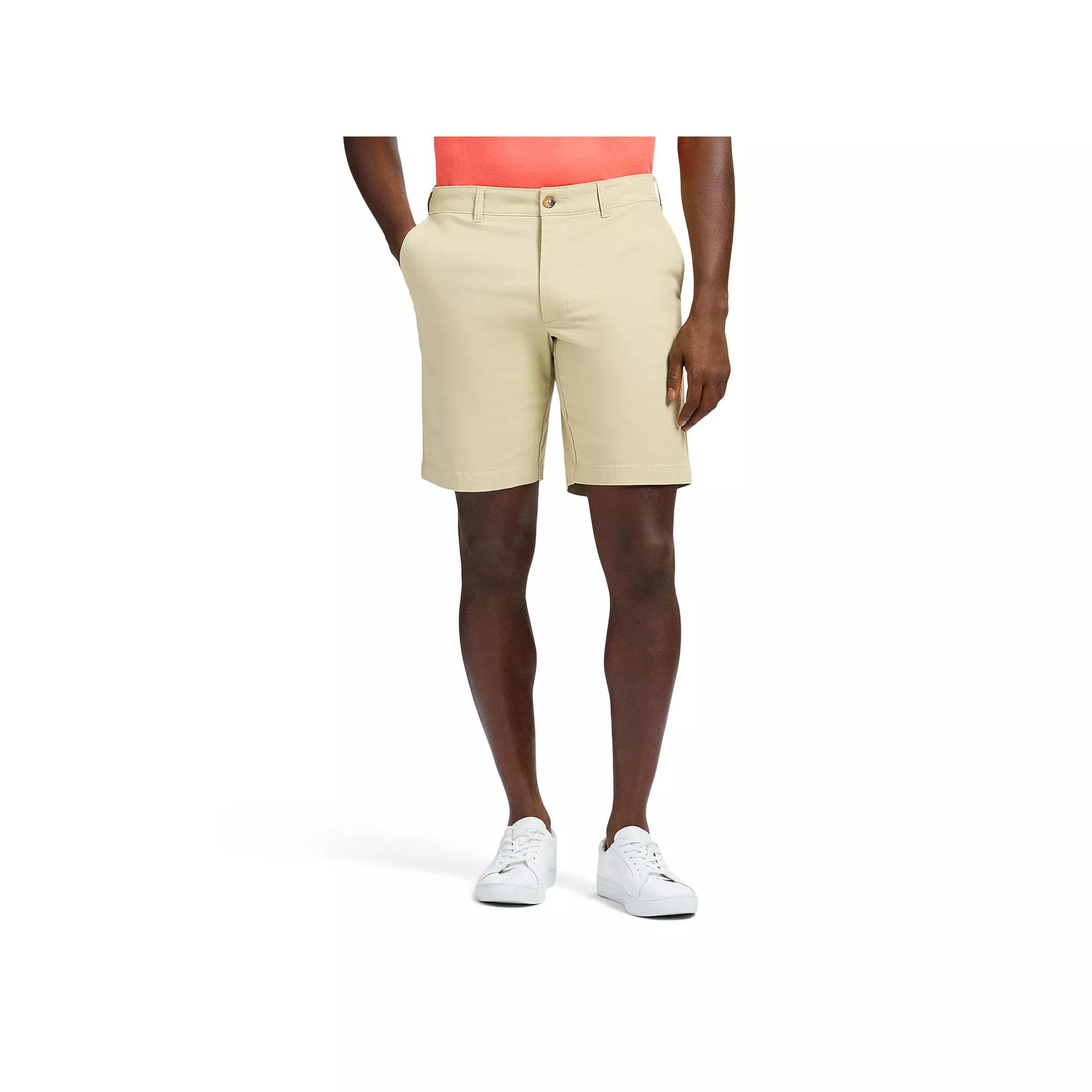 Men's IZOD Saltwater Flat Front Chino Shorts, Size: 42, Pale Green Product Image