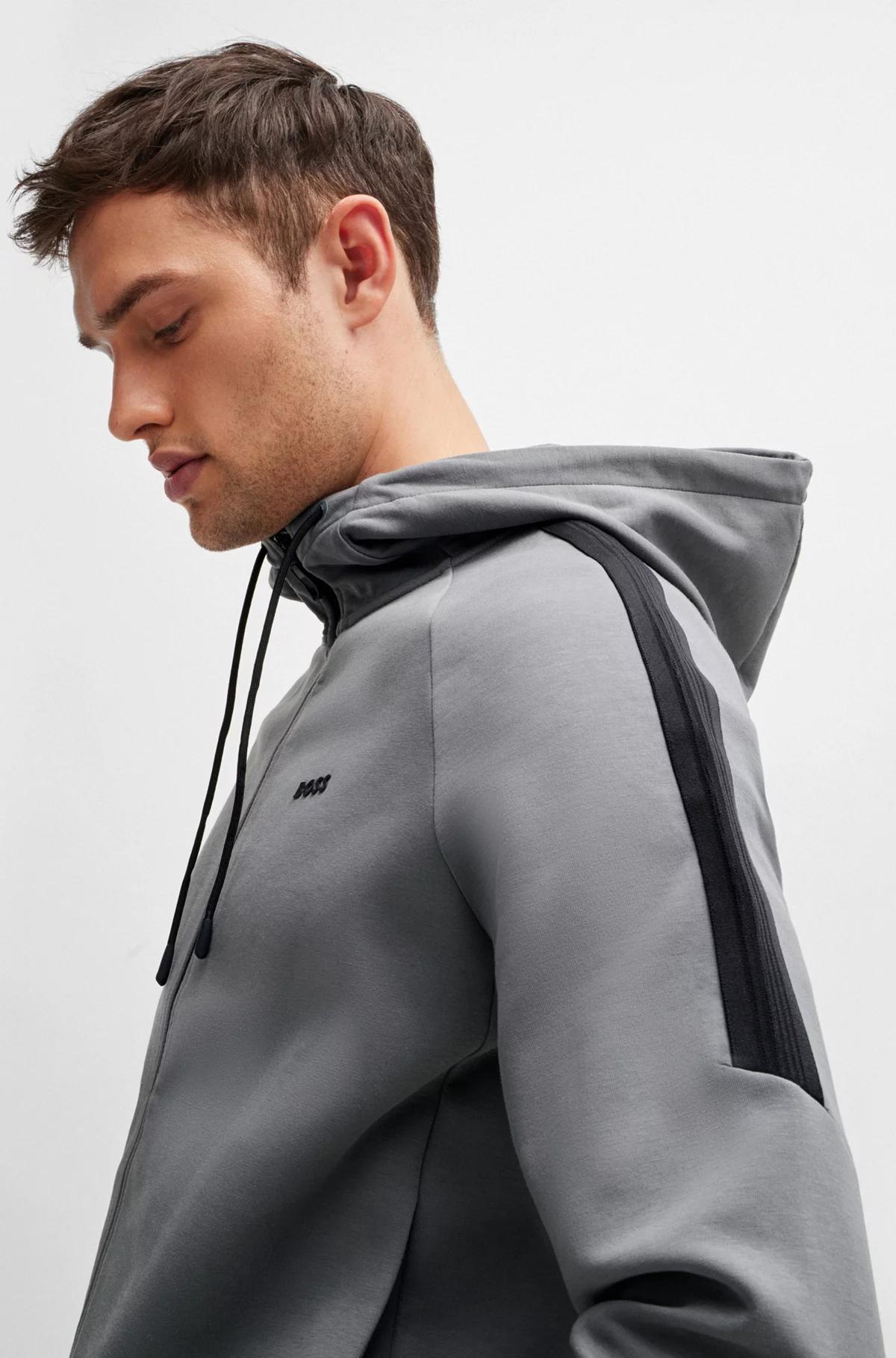 Boss- Stretch Cotton Tracksuit with Logo Prints Product Image