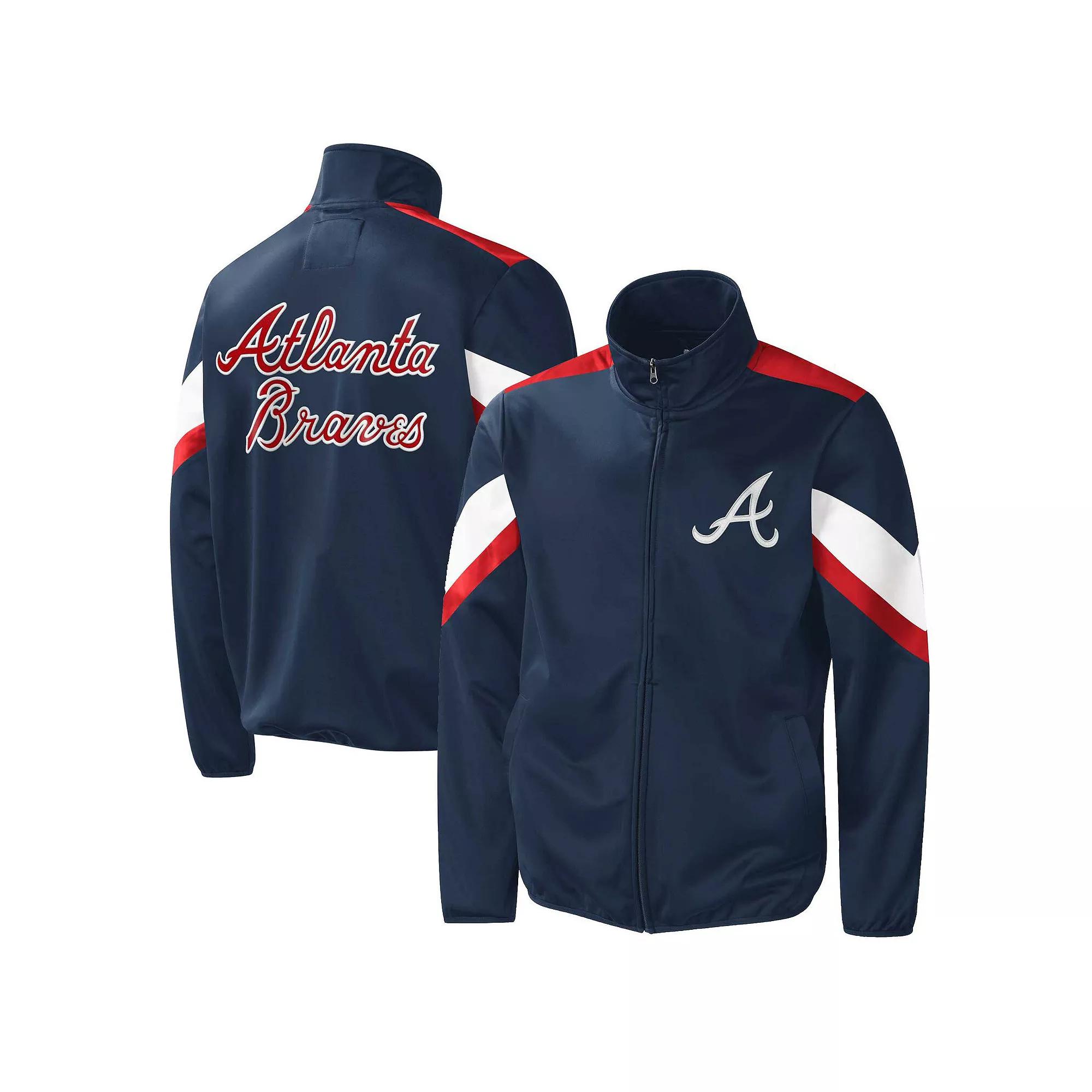 Men's G-III Sports by Carl Banks Navy Atlanta Braves Earned Run Full-Zip Jacket,  Product Image