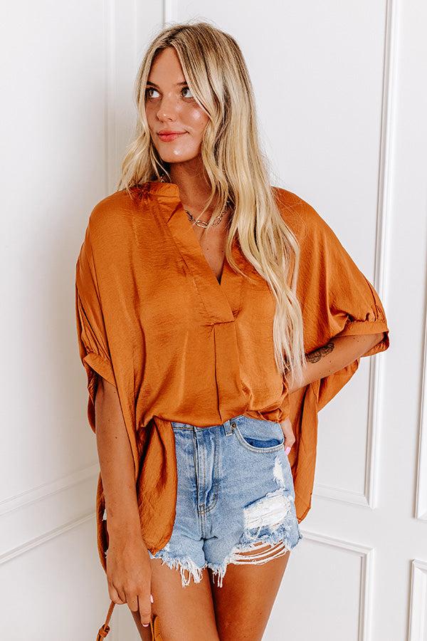 New To Town Shift Top In Camel Product Image
