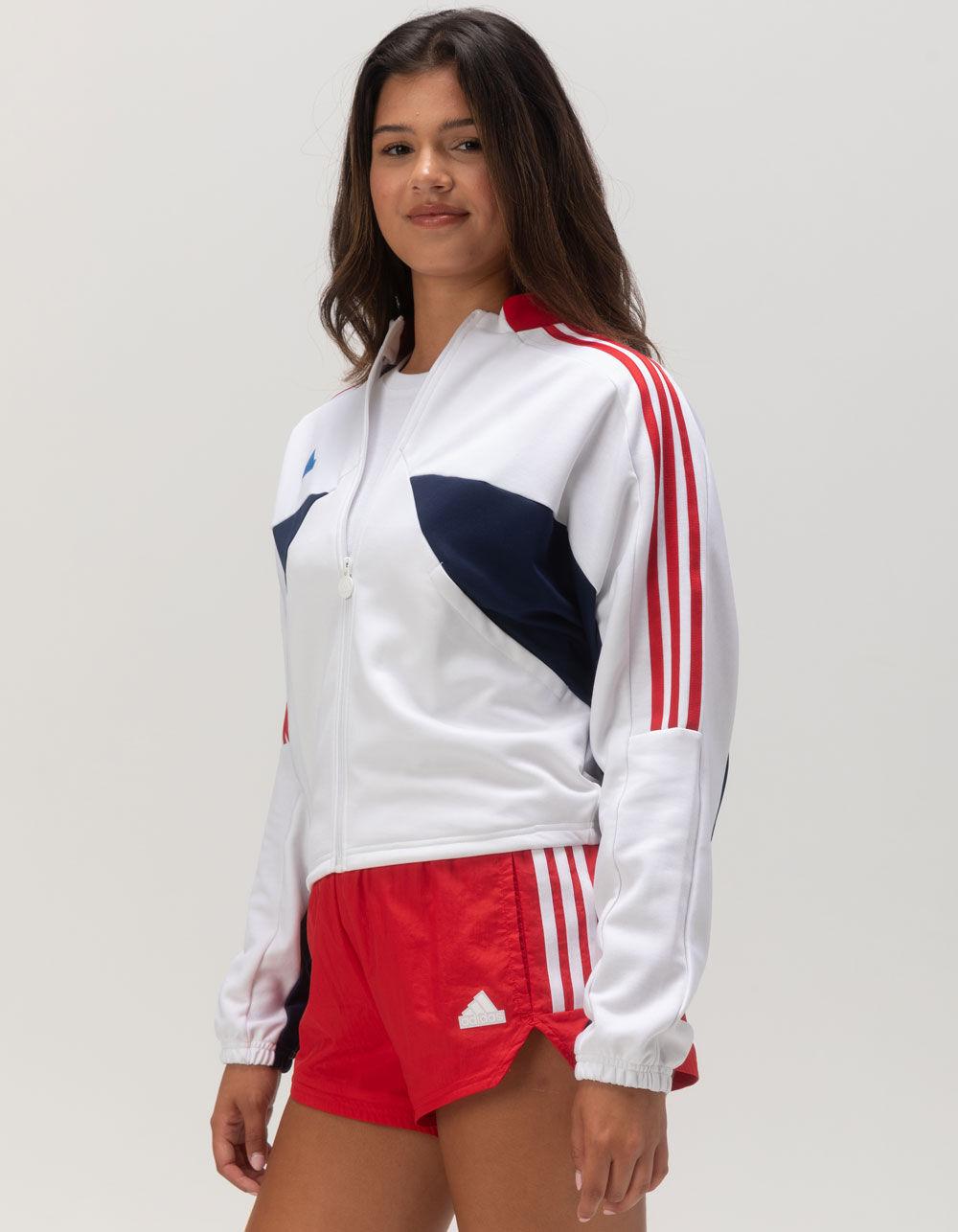 ADIDAS Tiro Cut 3-Stripes Womens Zip-Up Jacket - WHITE COMBO Product Image