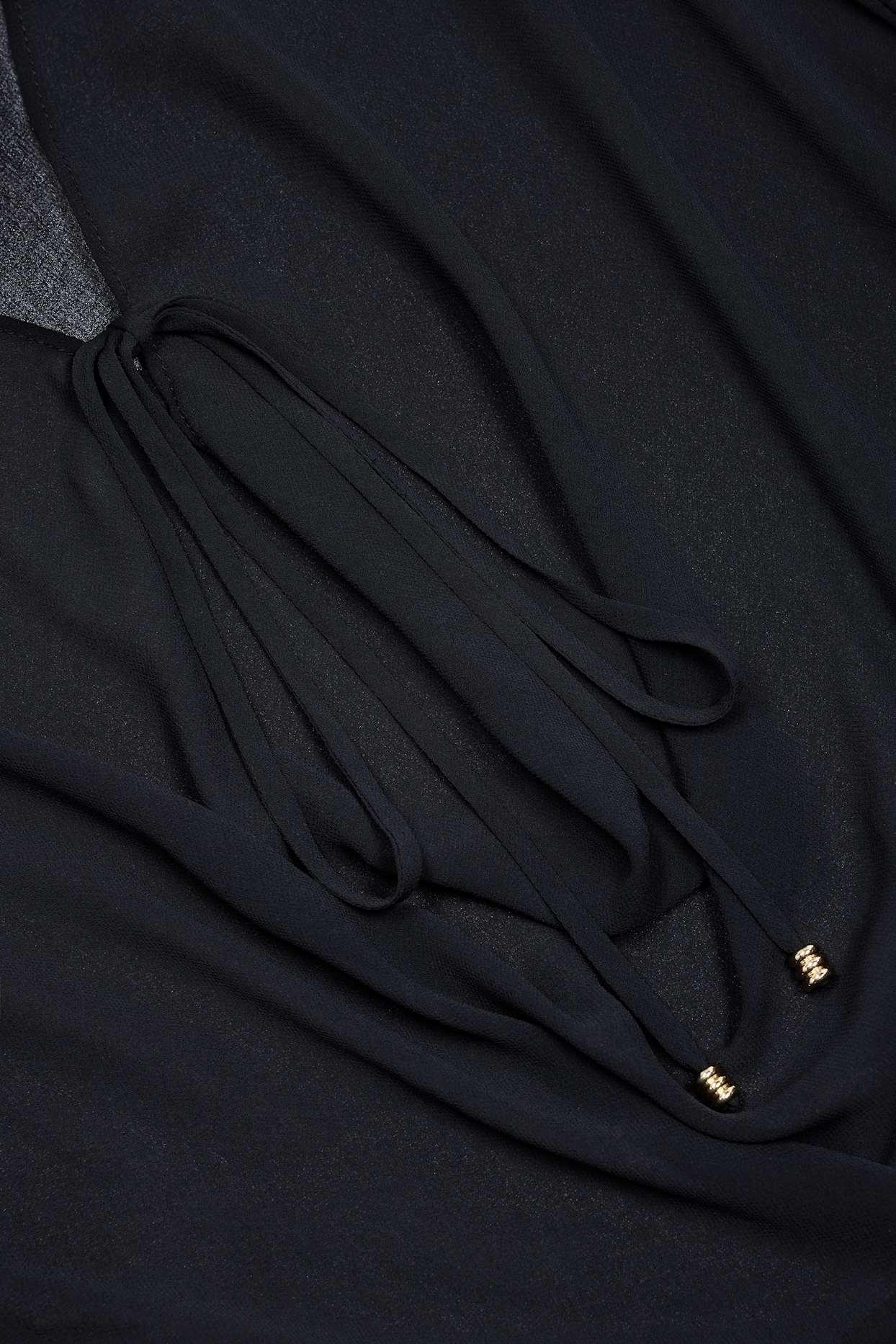 Cowl-Neck Mini Dress in Black Product Image