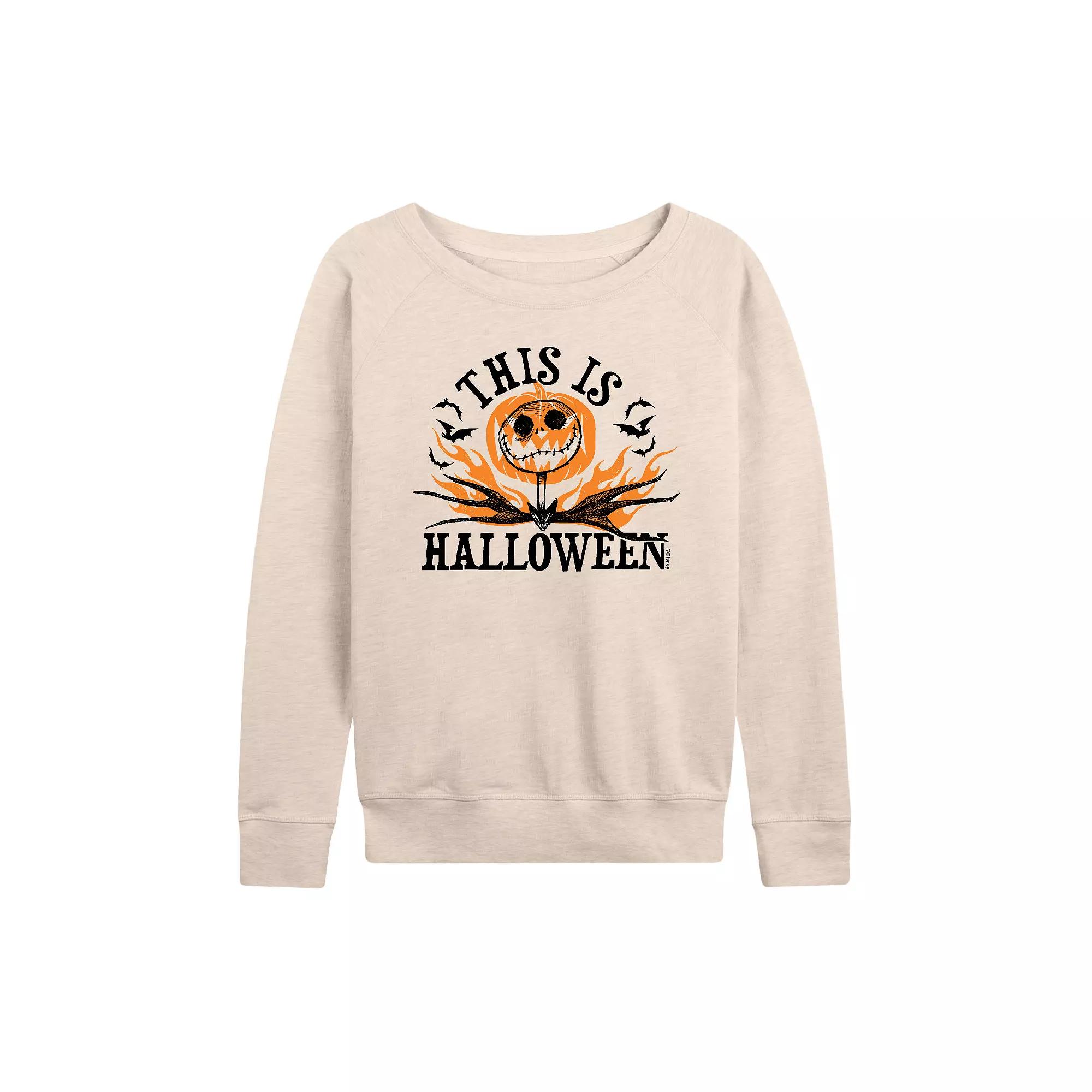 Disney's Nightmare Before Christmas Jack Skellington Women's This Is Halloween French Terry Long Sleeve Tee,  Product Image