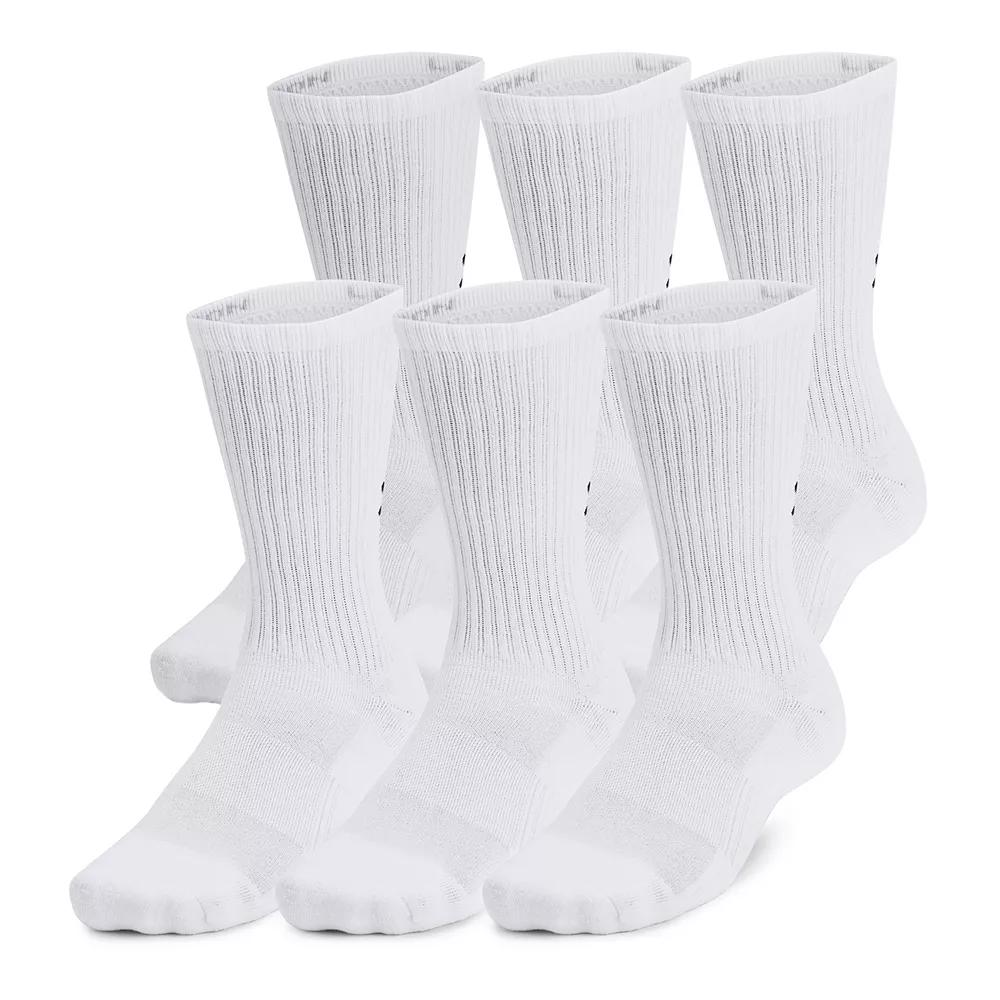 Men's Under Armour Training Cotton 6-Pack Crew Socks,  Product Image