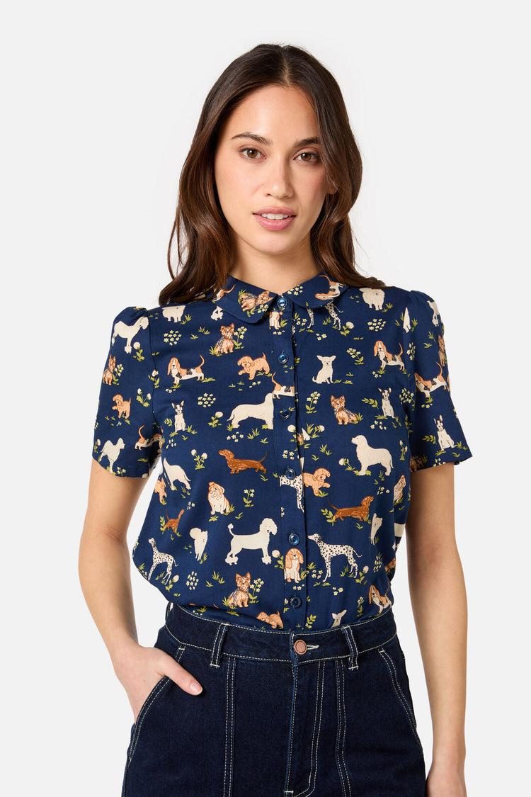 Cute Dogs Blouse Product Image