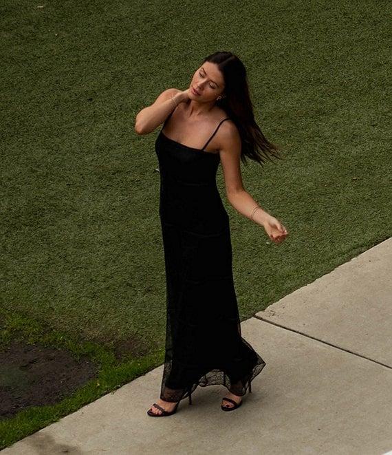 Gianni Bini x Caelynn Bell Bella Lace Sleeveless Long Slip Dress Product Image