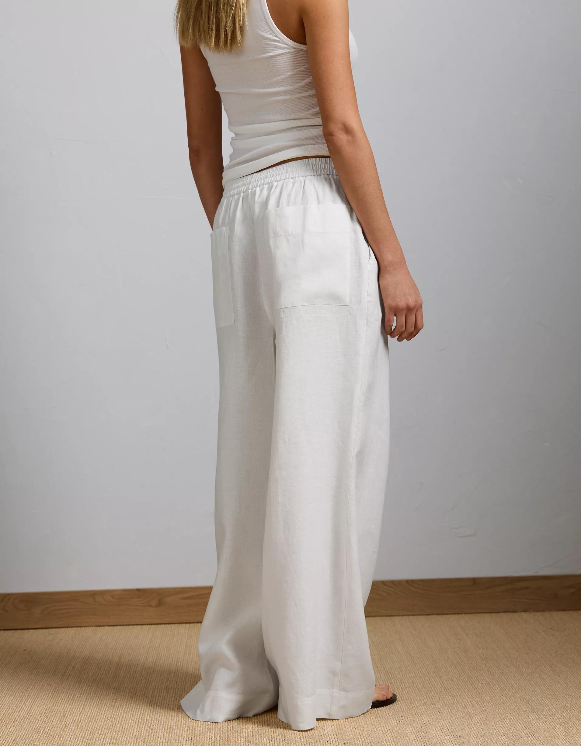 AE77 Premium Pull-On Linen Pant Product Image