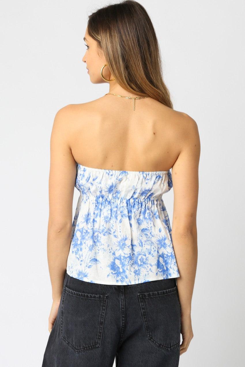Mia Floral Strapless Top Product Image