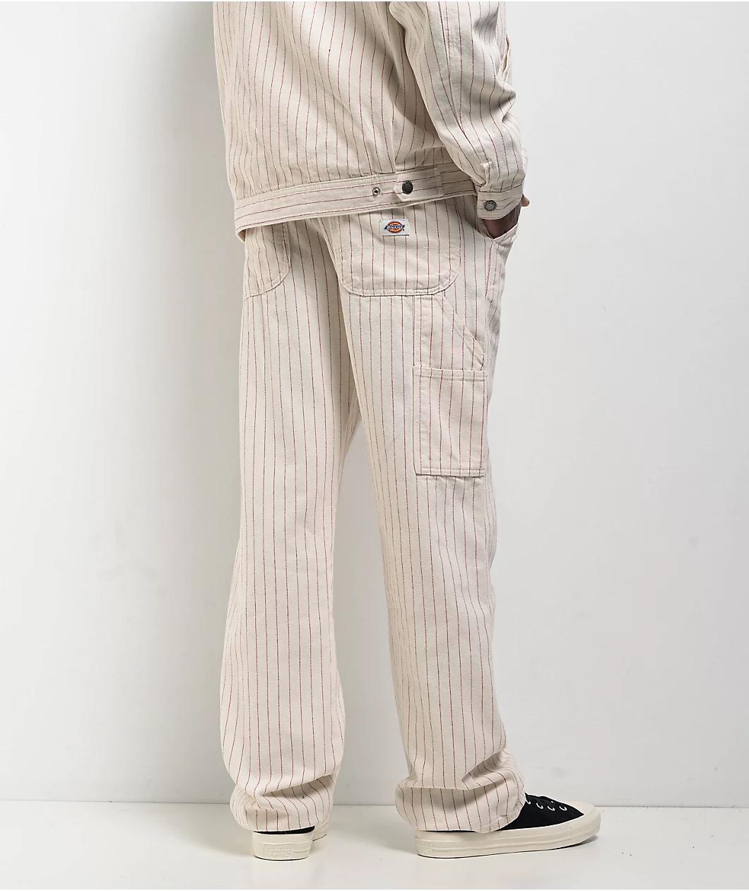 Dickies Service Cream & Red Carpenter Pants Product Image
