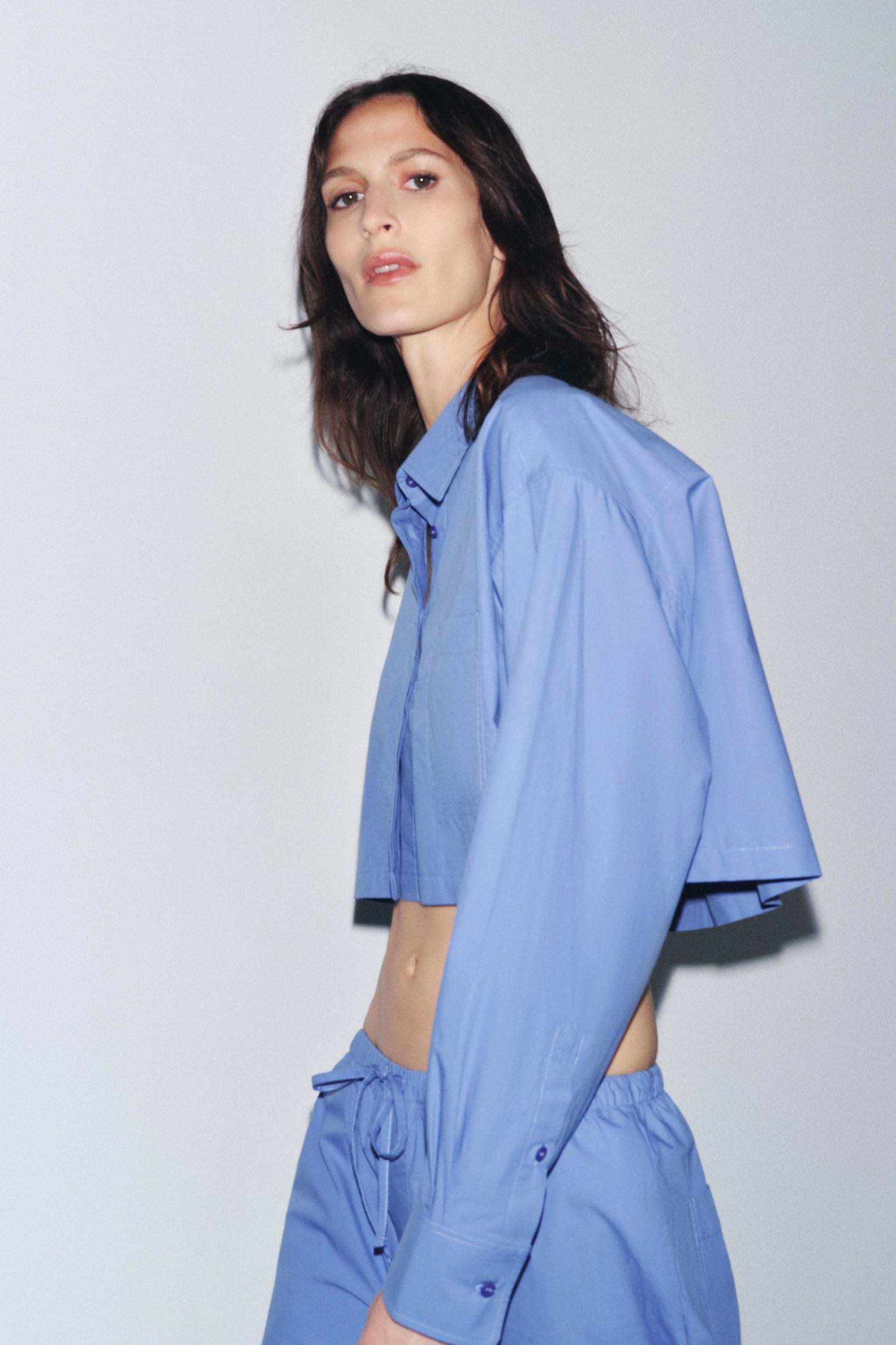 CROPPED POPLIN SHIRT Product Image