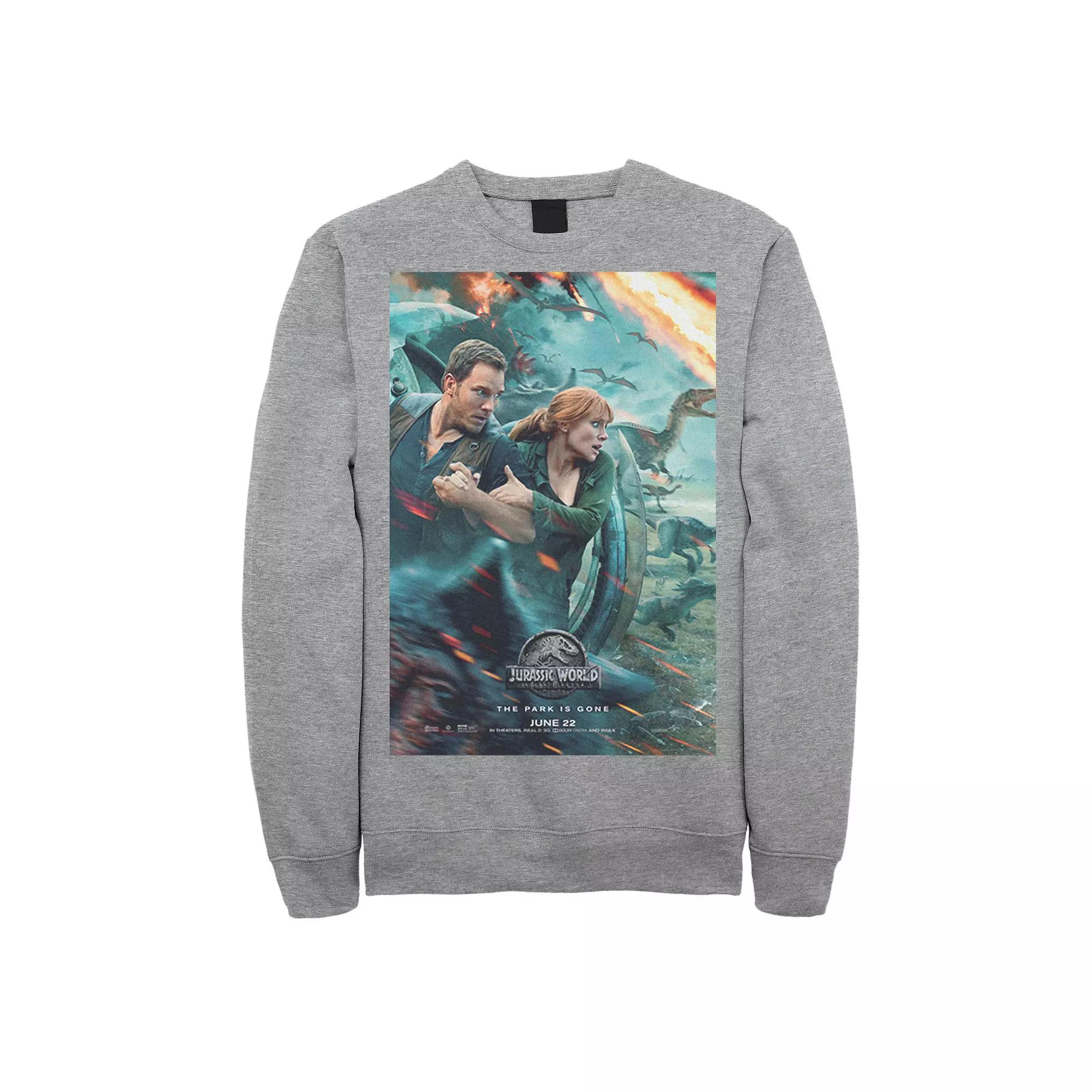Men's Jurassic World Two Owen Claire Movie Poster Sweatshirt,  Product Image