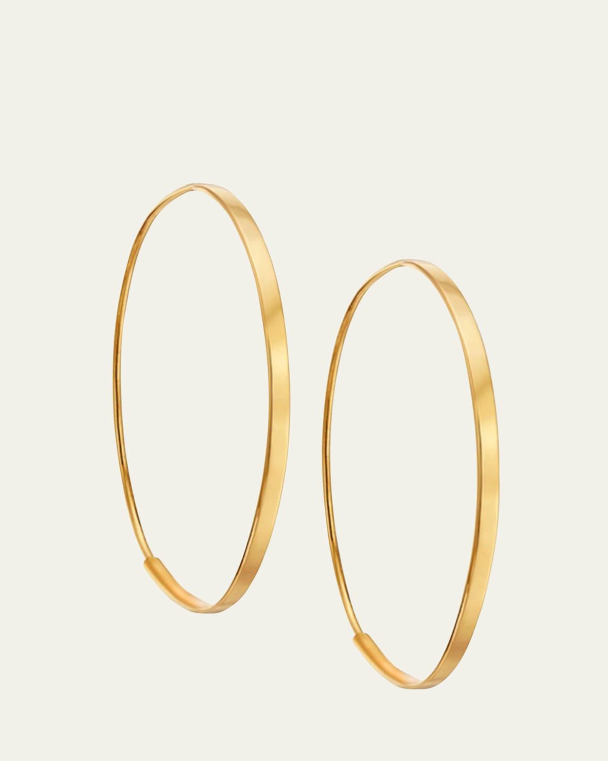 14k Small Flat Magic Hoop Earrings Product Image