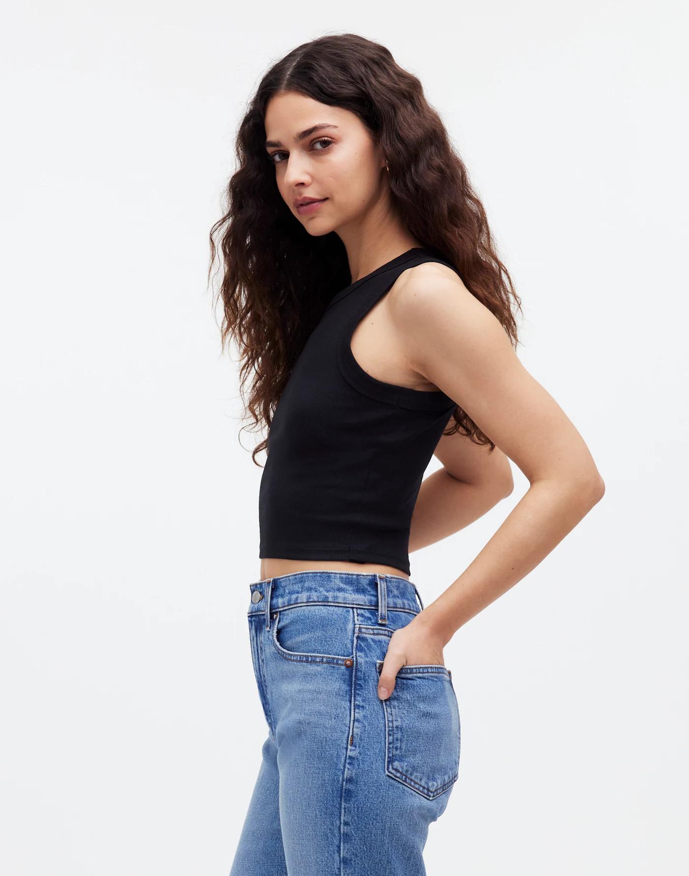Supima® Rib Crop Tank Product Image