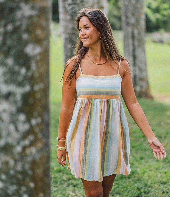 O'Neill Saskia Striped Babydoll Woven Dress Product Image