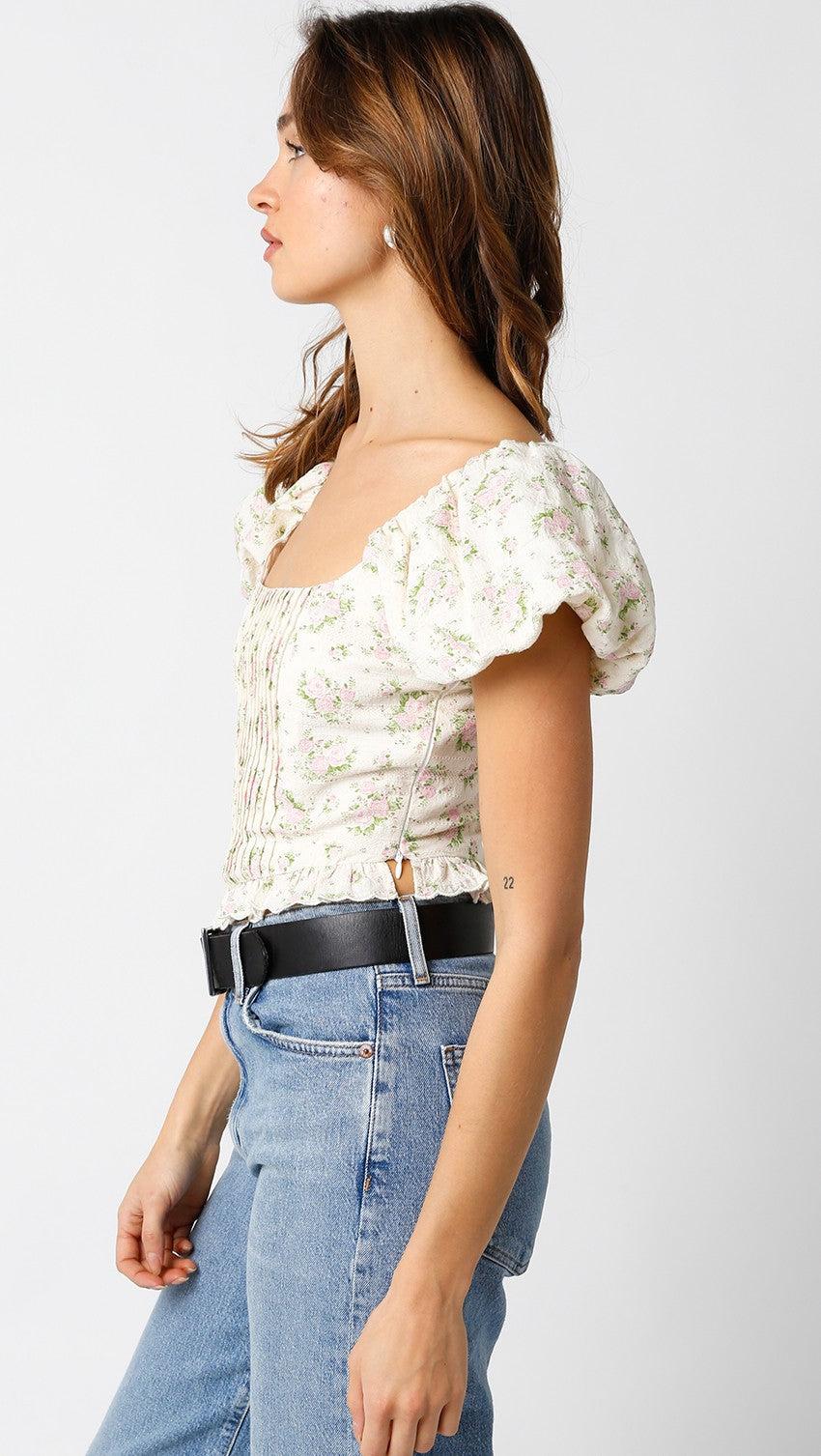 FINAL SALE Isabelle Floral Corset Top Product Image