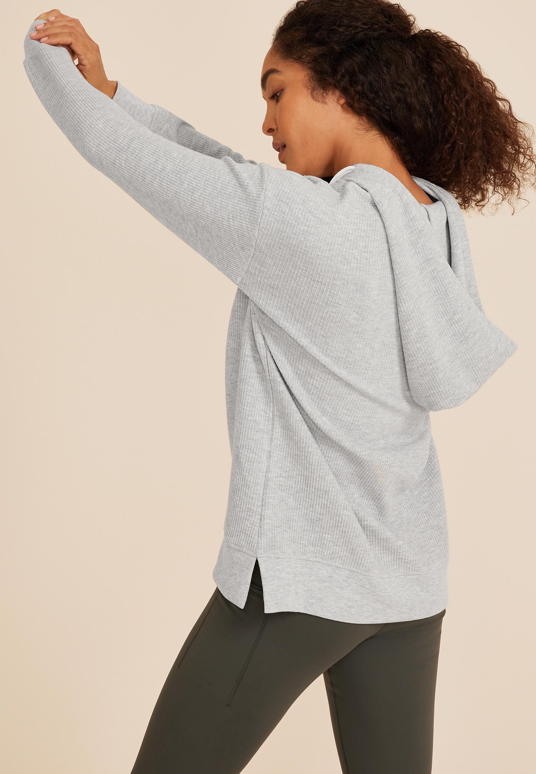 Ribbed Knit Hoodie Product Image