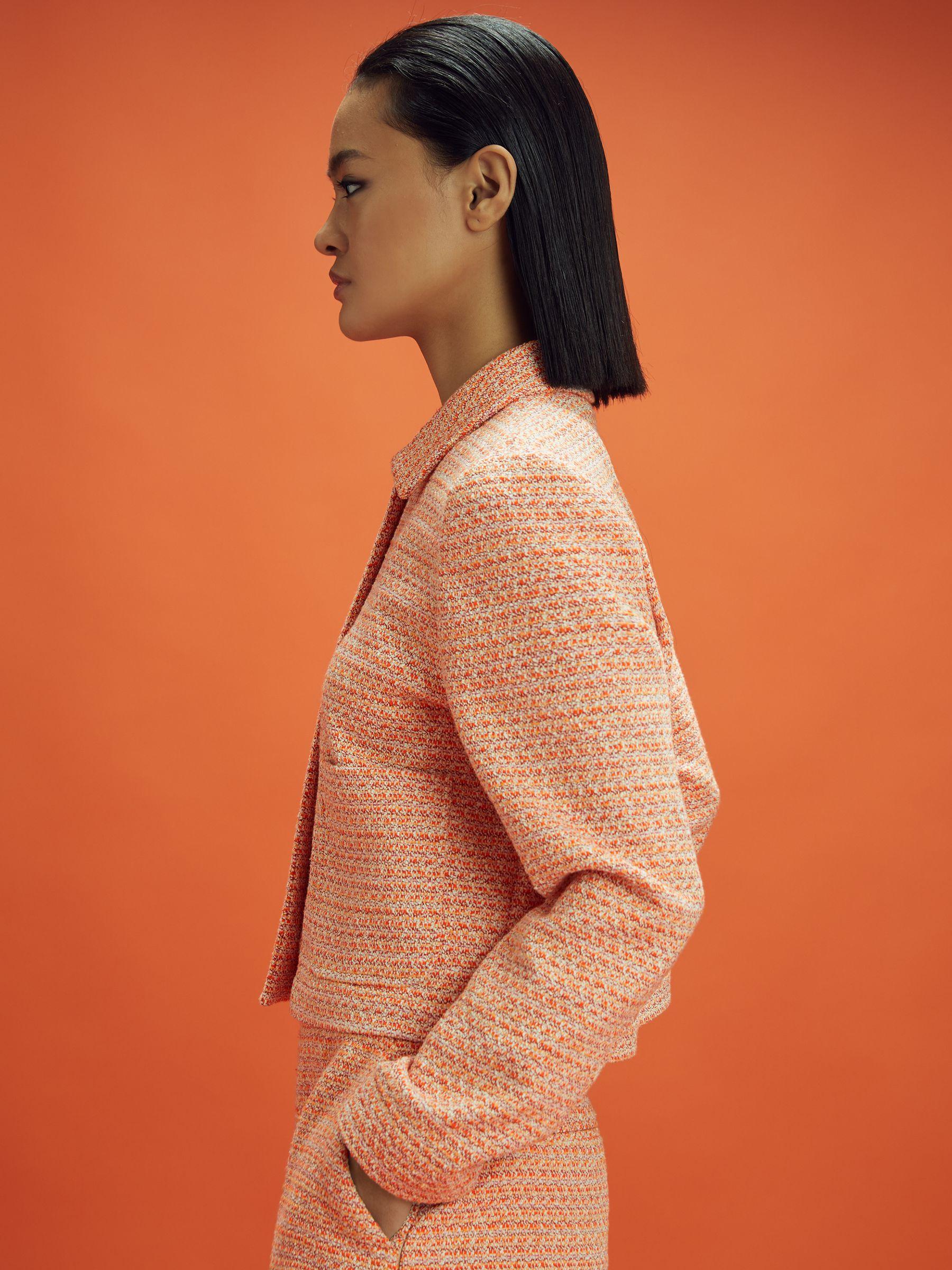 McLaren F1 Boucle Cropped Jacket in Papaya Product Image