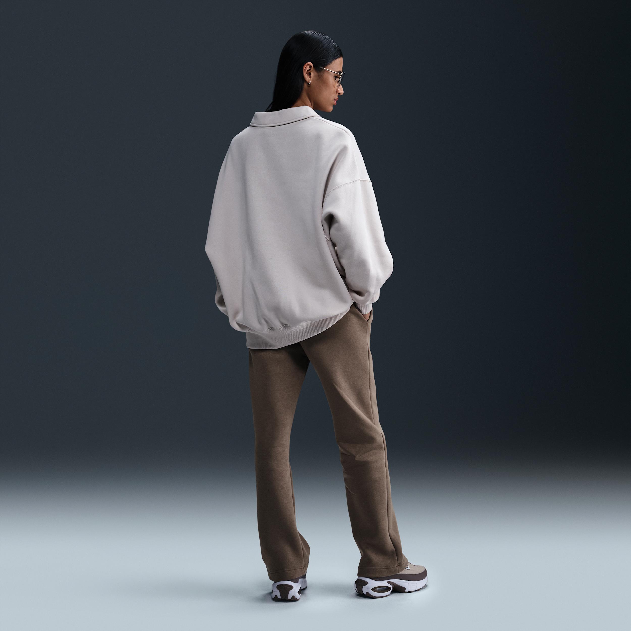 Womens Nike Sportswear Phoenix Fleece Mid-Rise Open-Hem Pants | HQ7723-133 Product Image