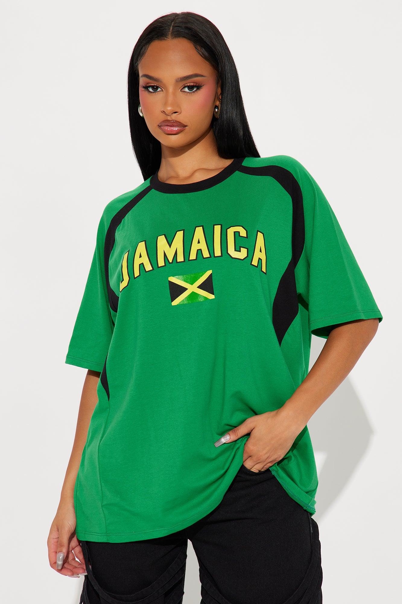 Jamaican Love Oversized Tee - Green Product Image