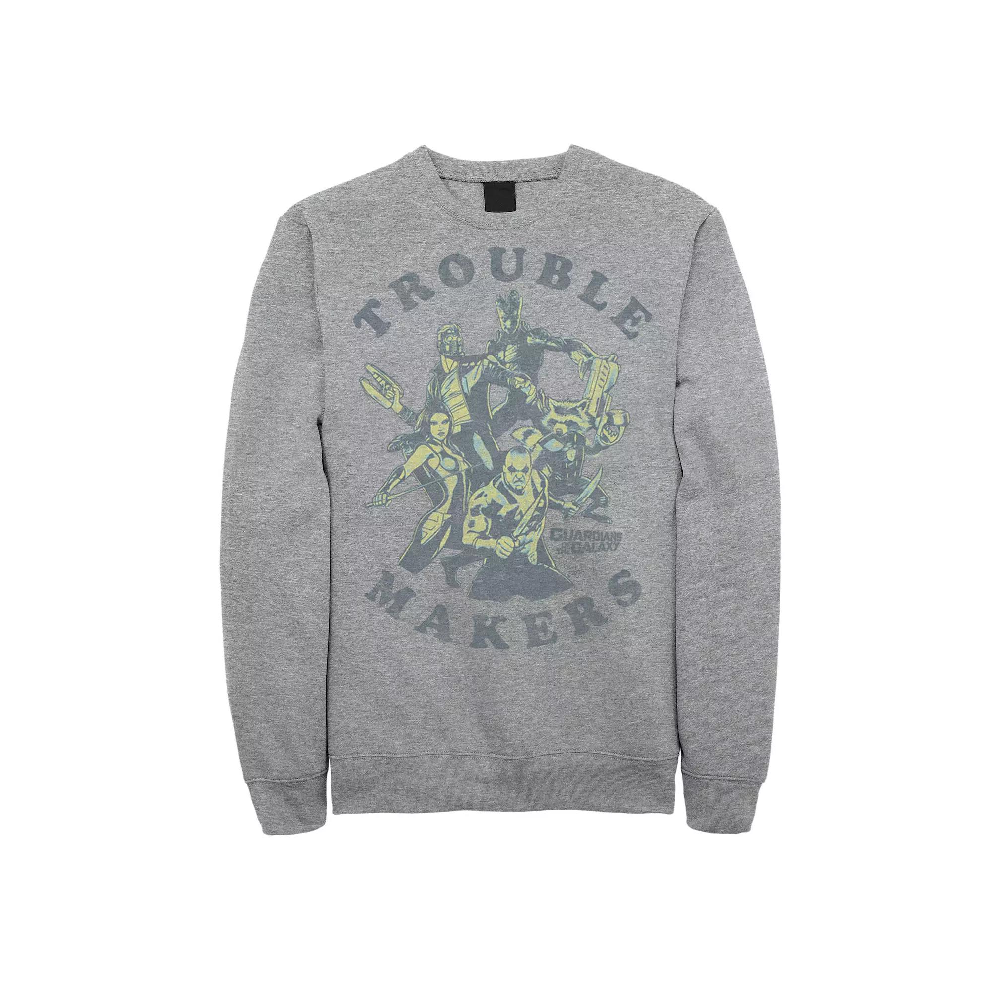 Men's Marvel Guardians Of The Galaxy Trouble Makers Sweatshirt,  Product Image