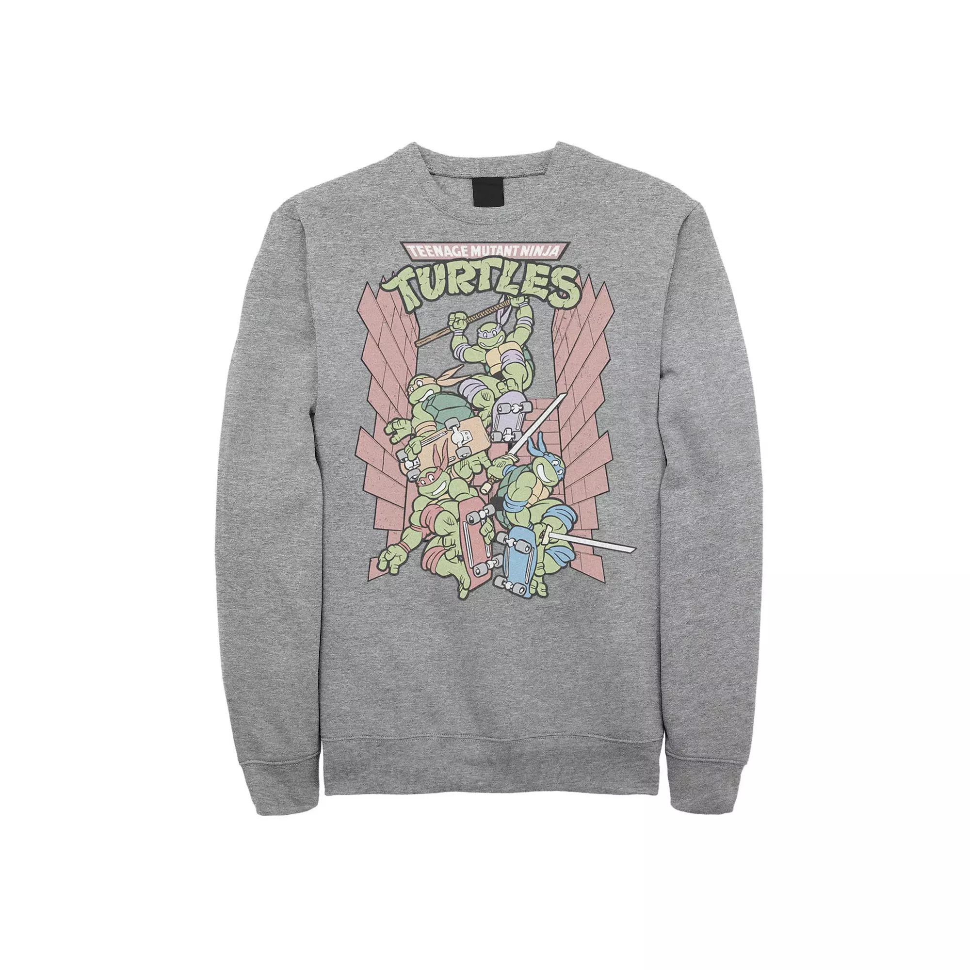 Big & Tall Nickelodeon Teenage Mutant Ninja Turtles Skateboarding Group Fleece Sweatshirt, Men's,  Product Image