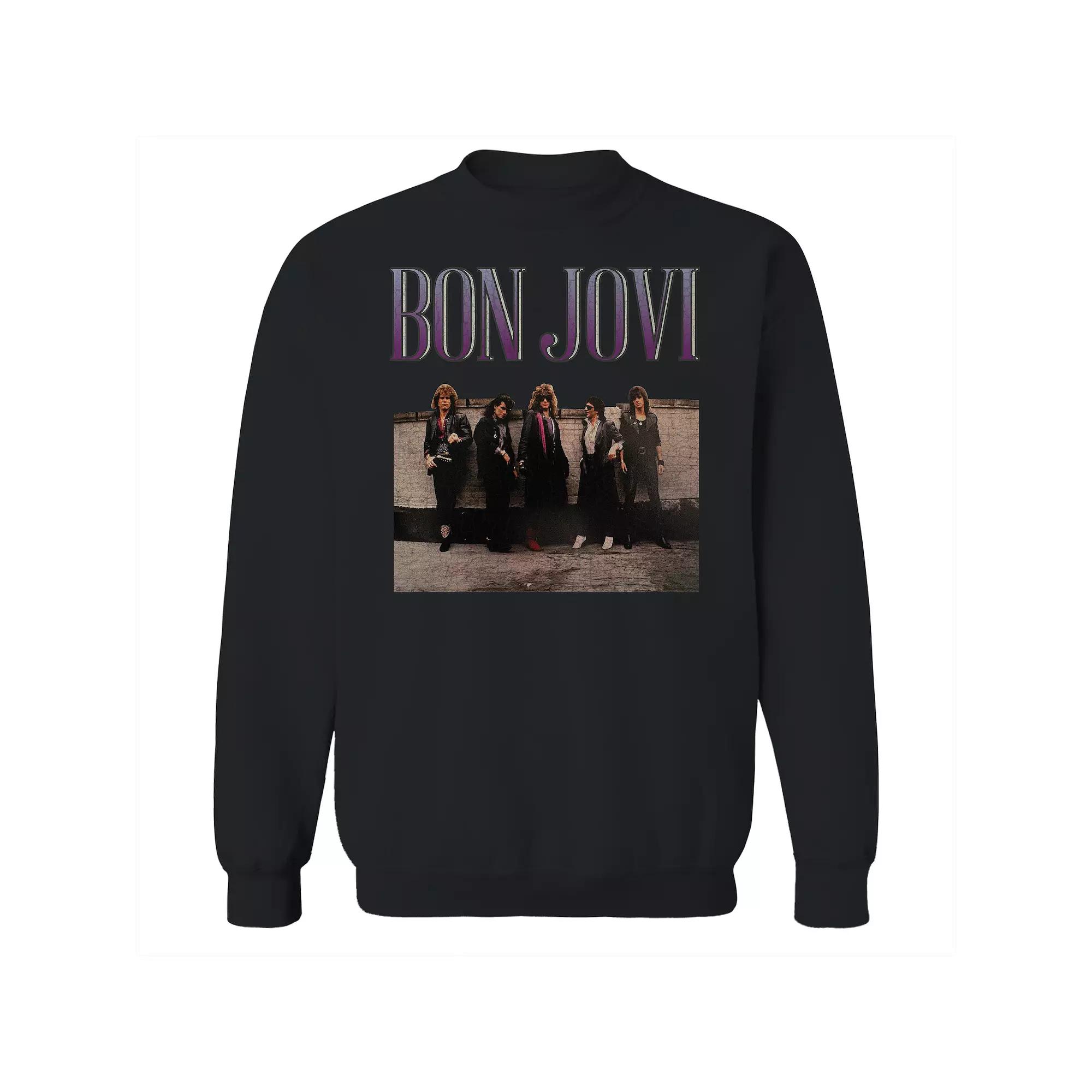 Men's Bon Jovi Roof Photo Graphic Crew Sweatshirt, Adult Unisex,  Product Image
