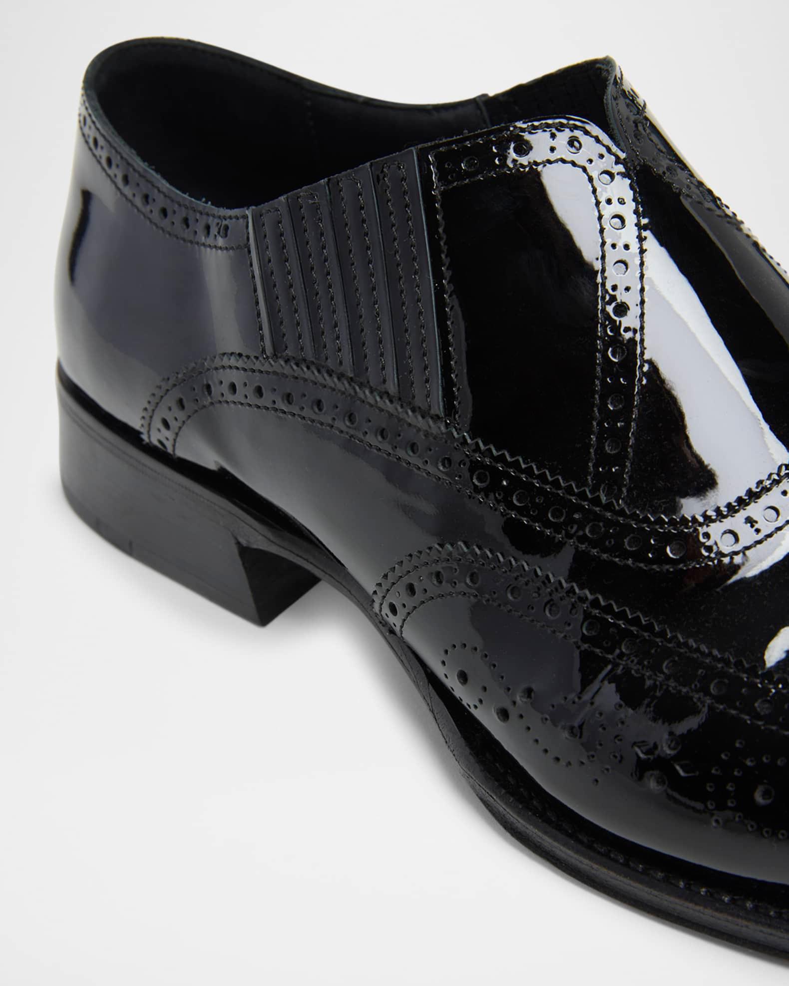 Men's Patent Wingtip Brogue Loafers Product Image