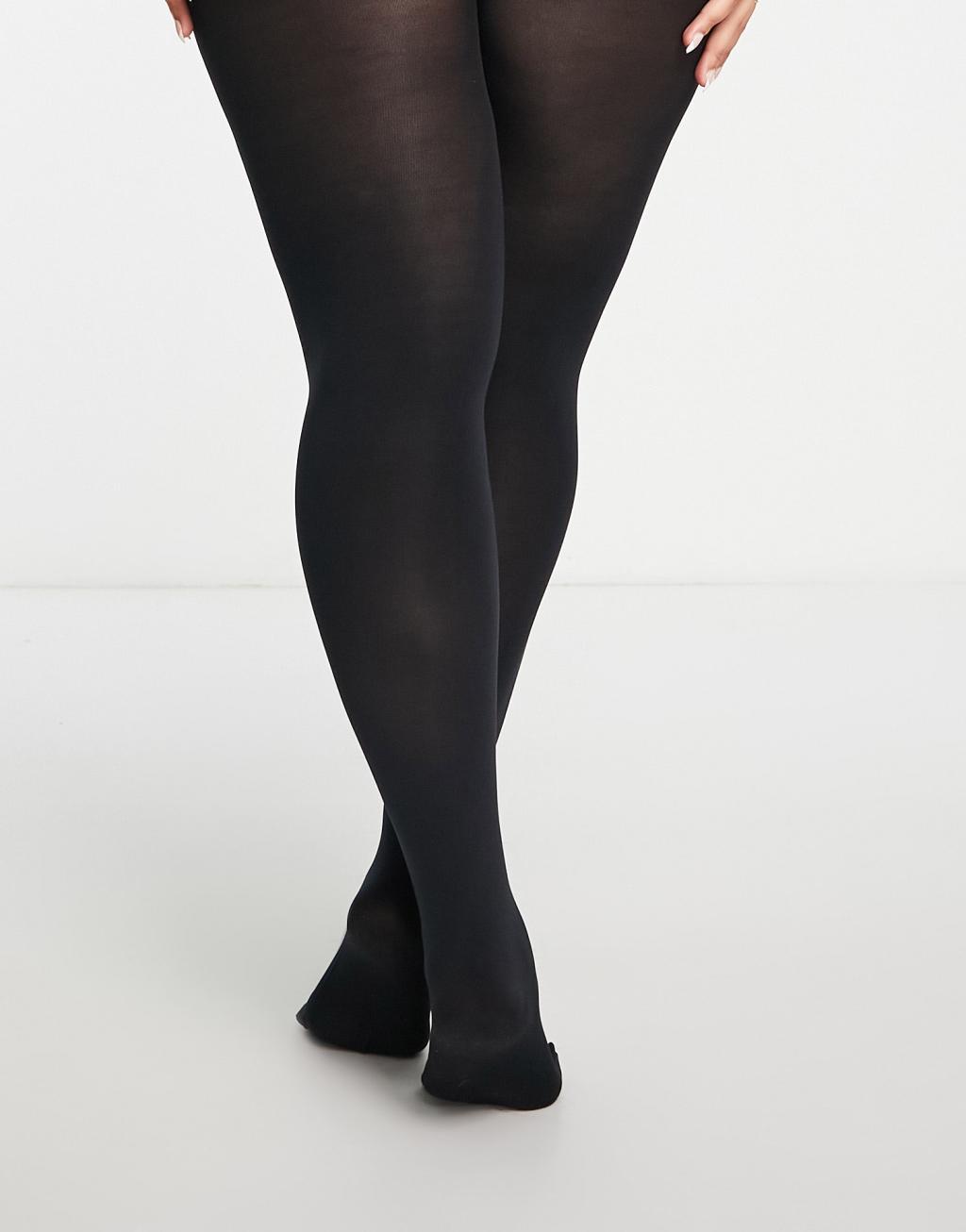 ASOS DESIGN Curve 90 denier super stretch improved fit tights Product Image
