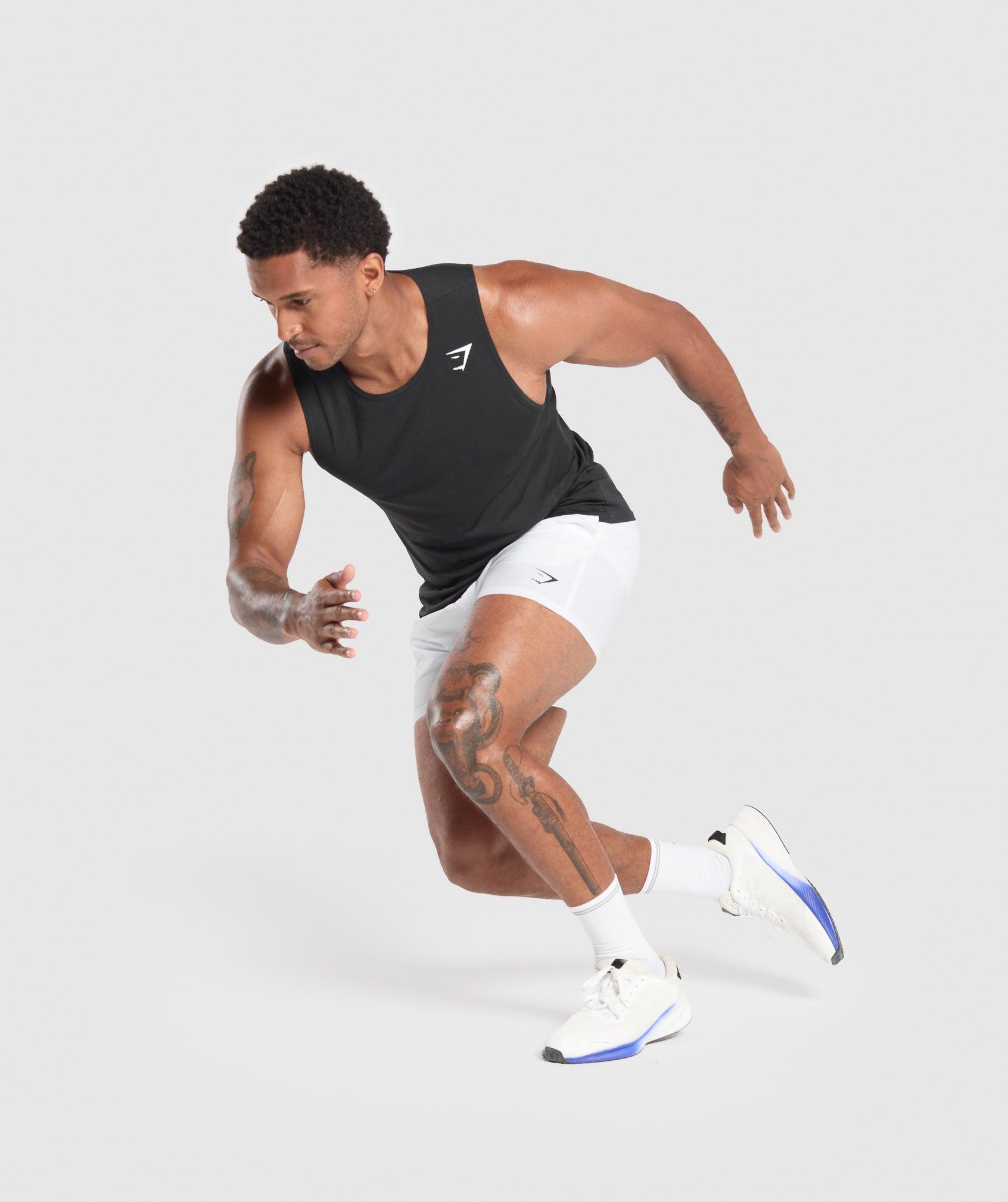 Gymshark Arrival 5" Shorts - White Male Product Image