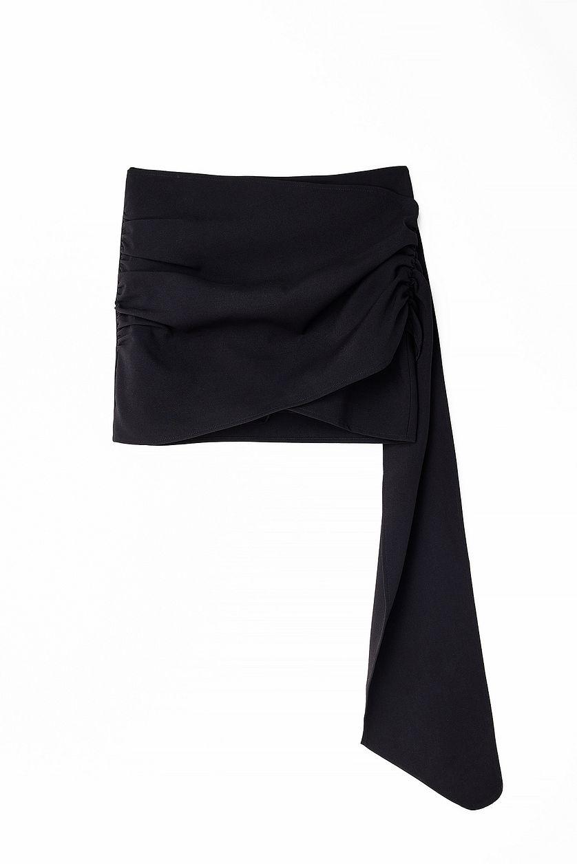 Draped Tail Detail Mini Skirt Product Image