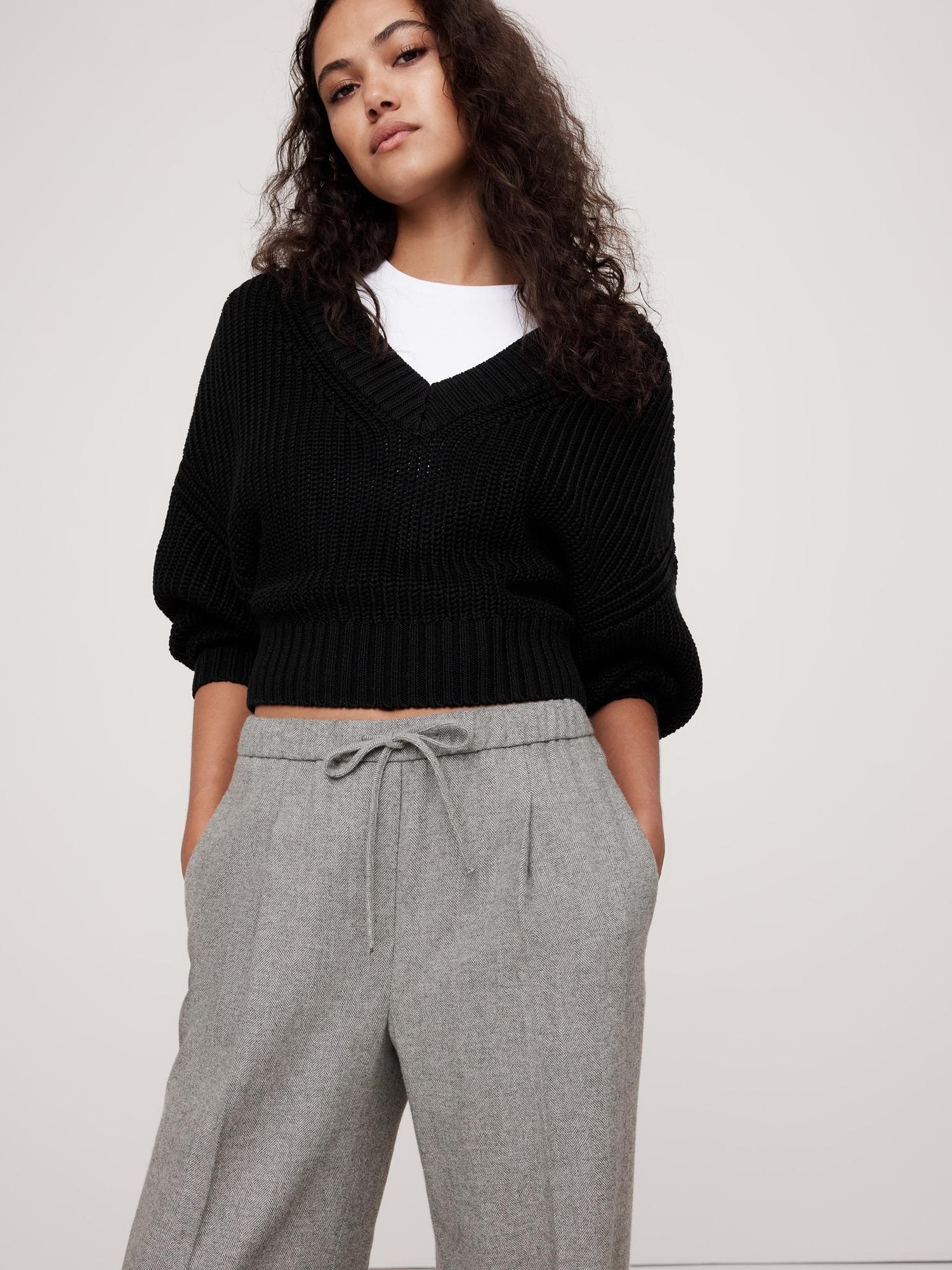 Mid-Rise Pull-On Italian Flannel Pant Product Image