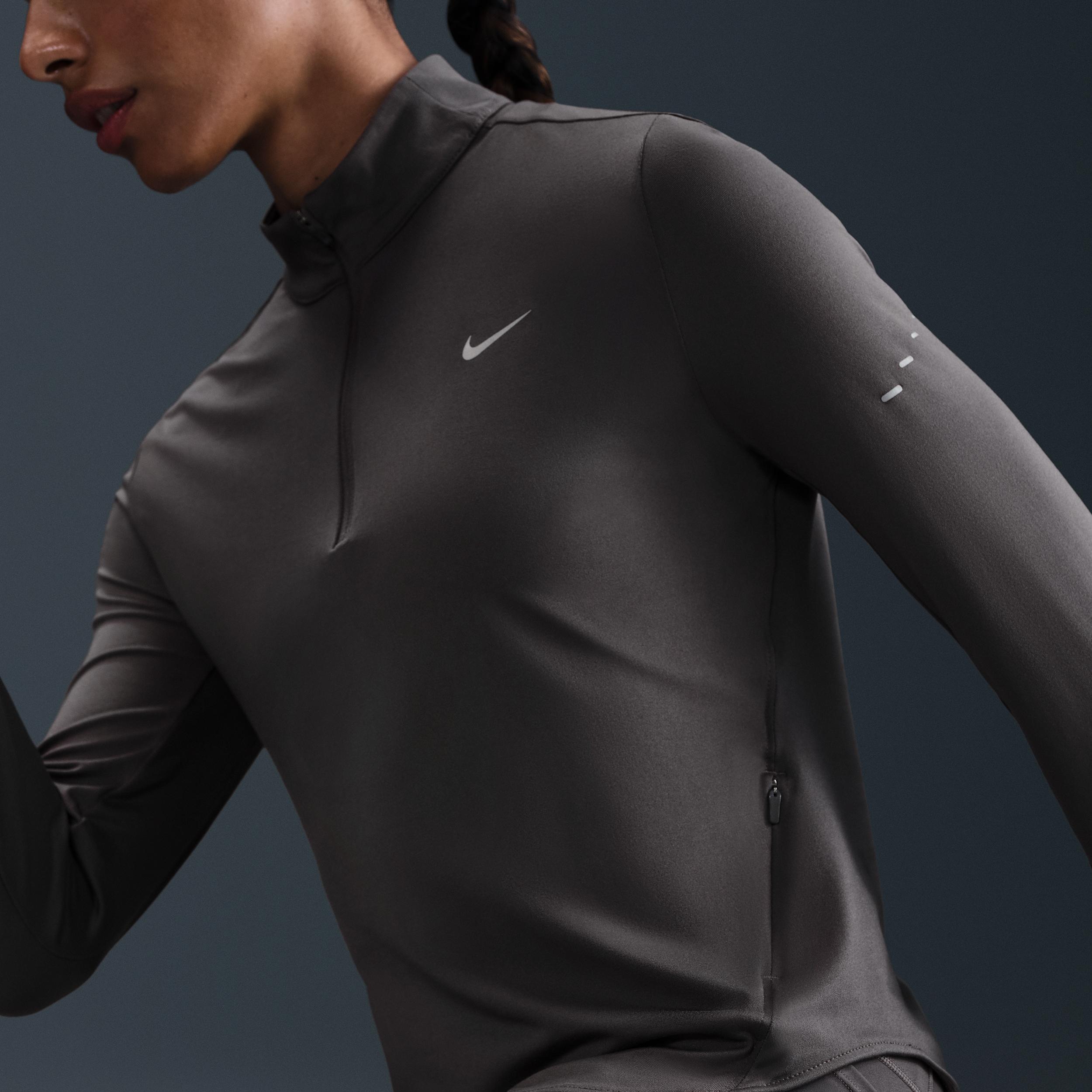 Nike Womens Swift Dri-FIT UV 1/4-Zip Running Top | HQ0499-036 Product Image