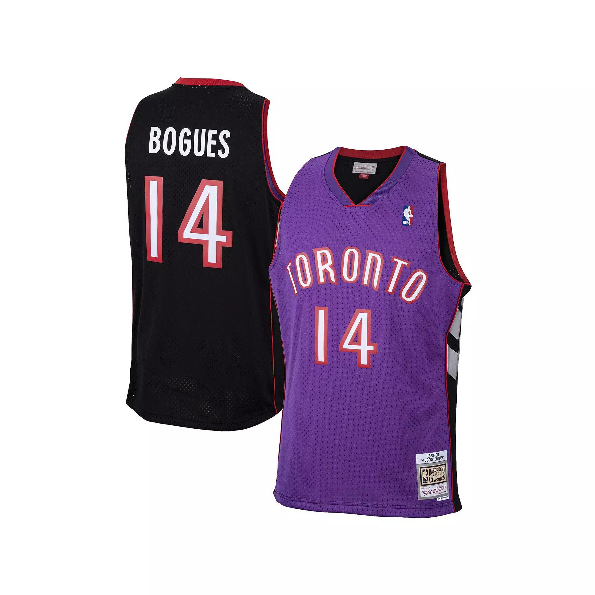 Men's Mitchell & Ness Muggsy Bogues Purple Toronto Raptors 2001/02 Hardwood Classics Swingman Jersey, Size: Medium, Rpt Purple Product Image