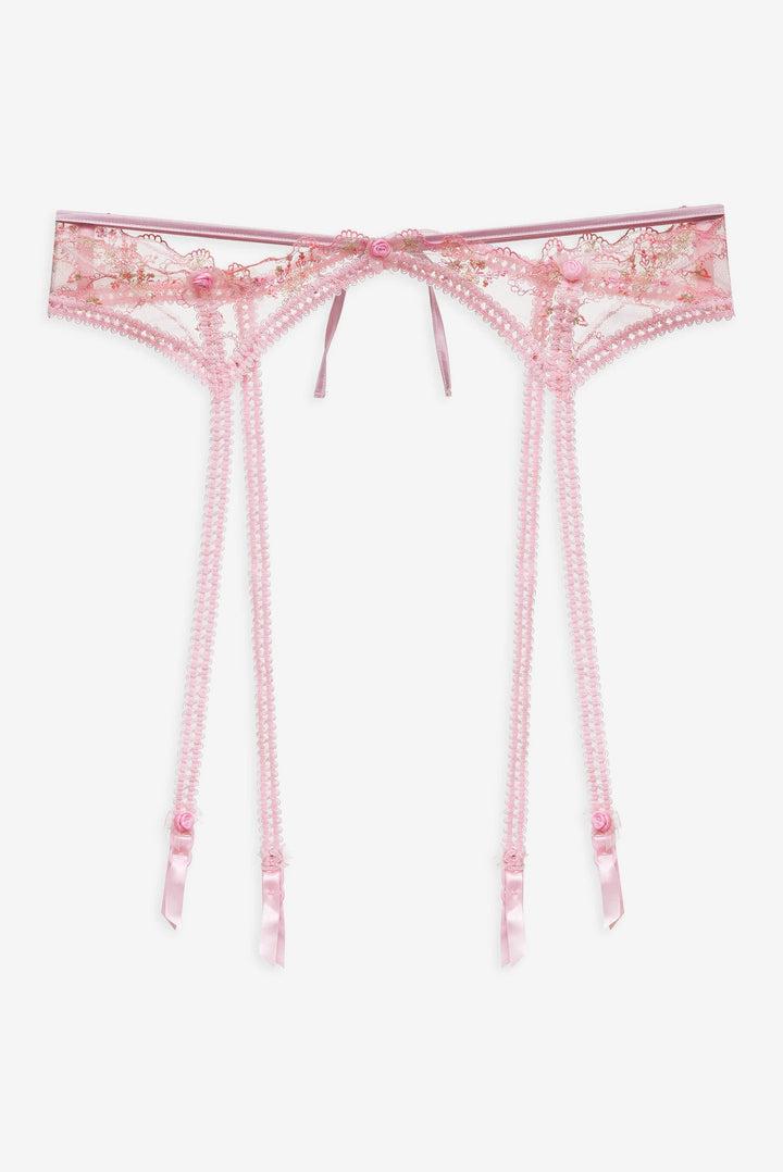 Dainty Daphne Garter Belt — Pink Product Image