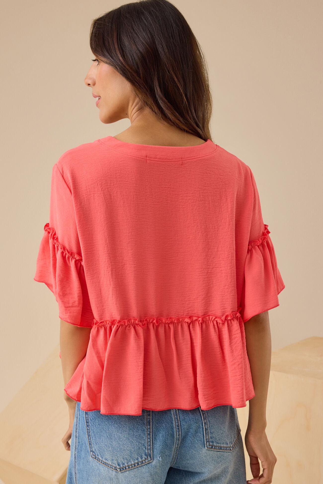 Lori Ruffle Sleeve Top Product Image
