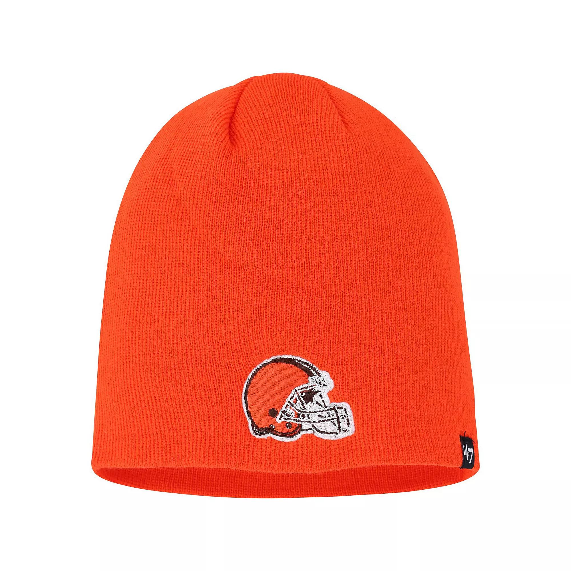 Men's '47 Orange Cleveland Browns Secondary Beanie Product Image